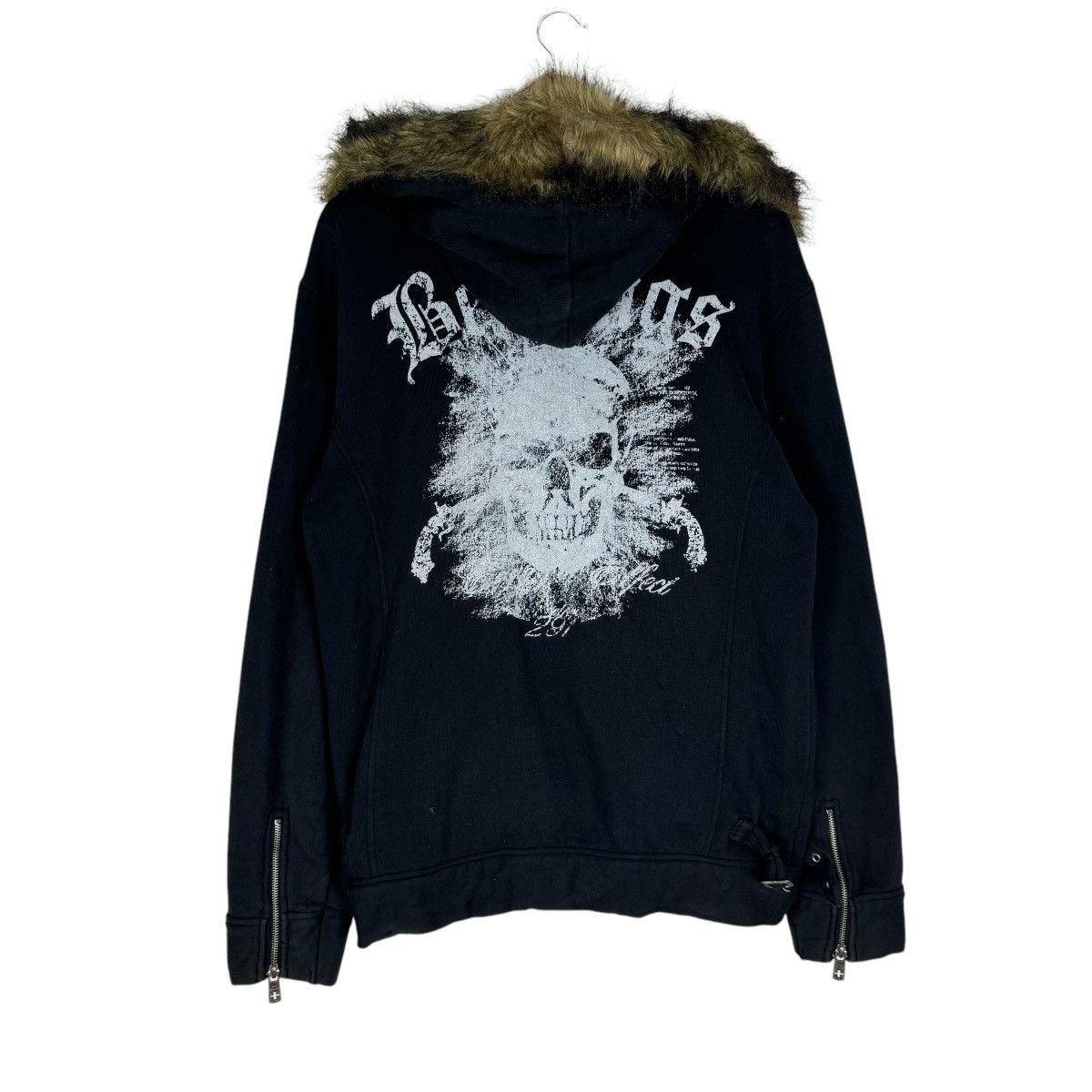 If Six Was Nine ☀️BERNINGS SHO HOODIE FUR SKULL SWEATSHIRT Size US L / EU 52-54 / 3 - 12 Thumbnail