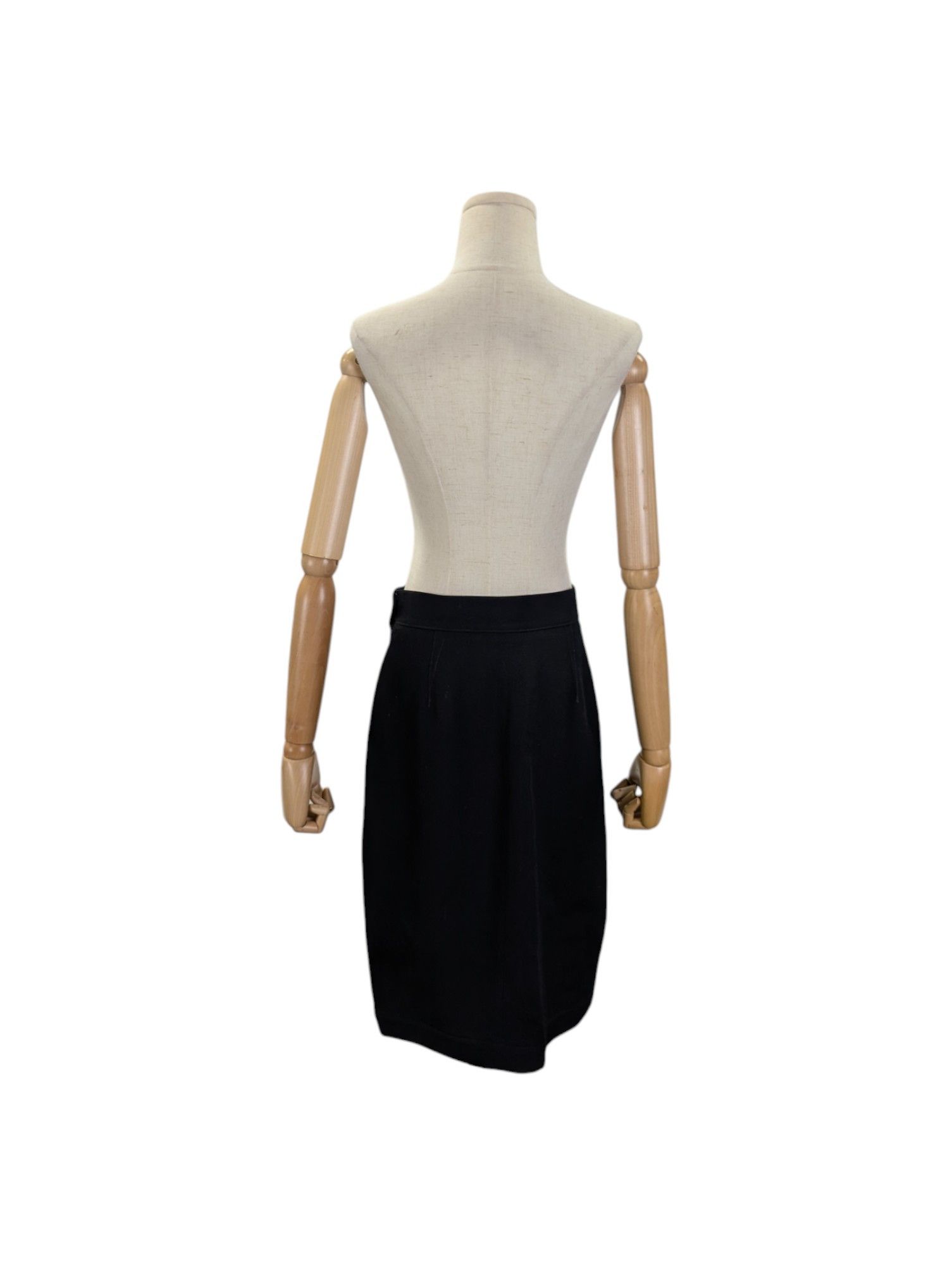 Thierry Mugler Black Wool Skirt Size 28" / US 6 / IT 42 - 2 Thumbnail