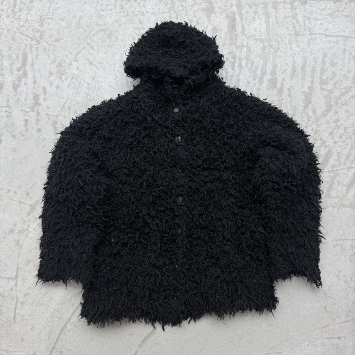 Balenciaga Balenciaga Faux Fur Button Up Hoodie Size US M / EU 48-50 / 2 - 1 Thumbnail