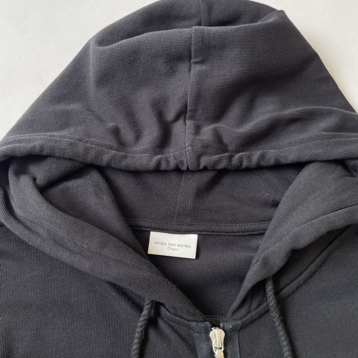 Dries Van Noten Sample A/W 14 Black Cotton Back Zip Hoodie Size US M / EU 48-50 / 2 - 5 Thumbnail