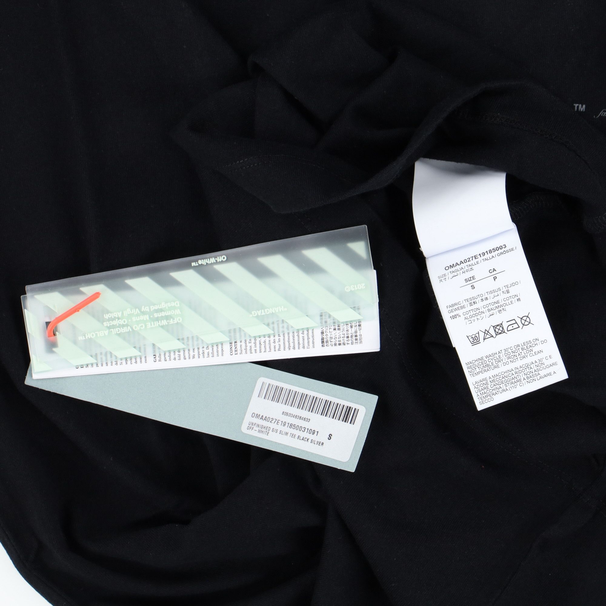 Off-White Black Unfinished Silver Arrows Logo T-Shirt Size S / US 4 / IT 40 - 7 Thumbnail