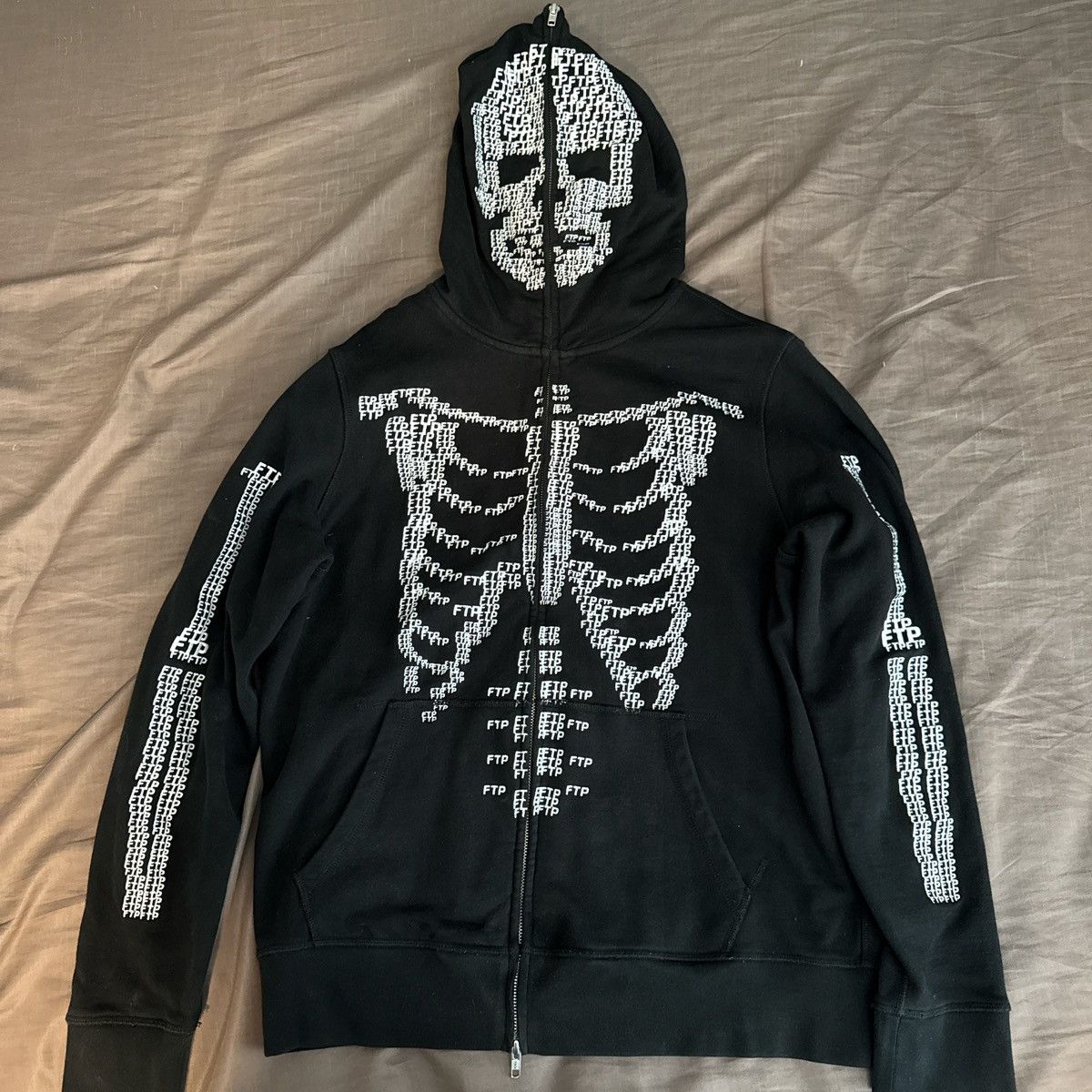 Fuck The Population FTP Skeleton Full Zip Hoodie Size US L / EU 52-54 / 3 - 1 Thumbnail