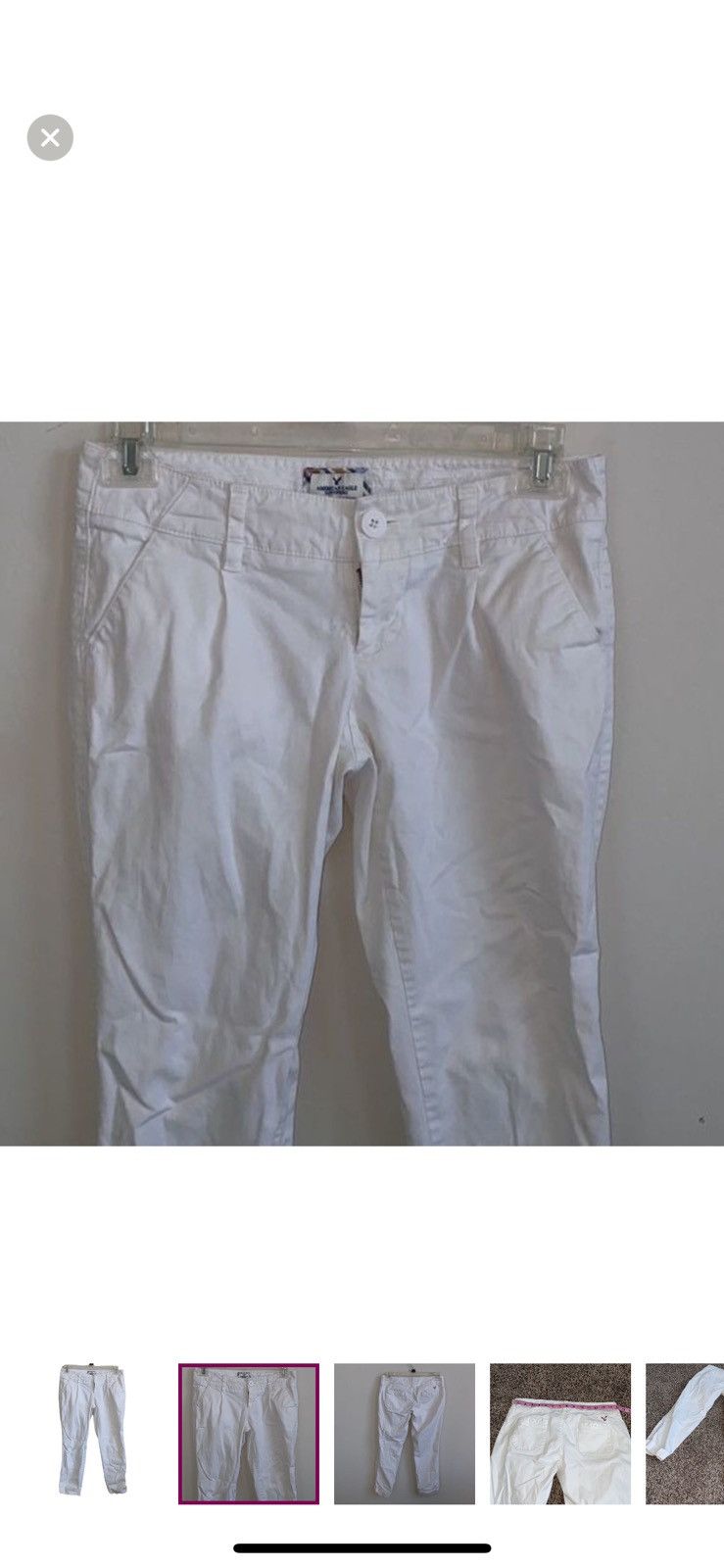 American Eagle Outfitters American eagle outfitters cropped white pants size 4 Size 27" / US 4 / IT 40 - 2 Thumbnail