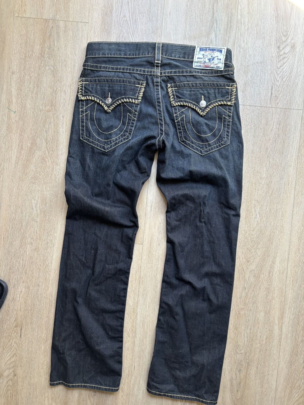True Religion True Religion STRAIGHT Distressed Thick Stitch made USA 34 Size US 34 / EU 50 - 1 Thumbnail