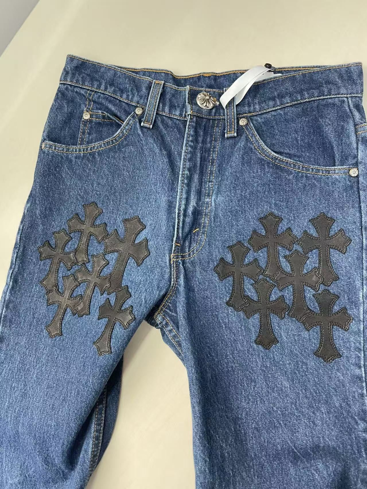 Chrome Hearts Chrome Hearts Levi's 517 Black Cross Patch Jeans Size 29" - 5 Thumbnail