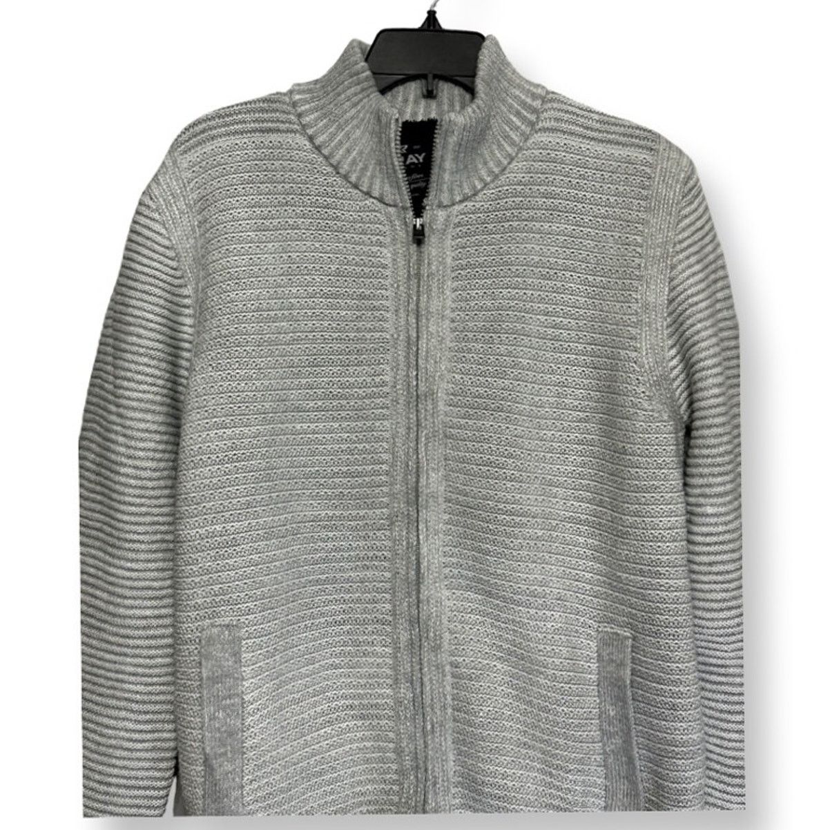 Other Xray Sweater Long Sleeves Mock Neck Ribbed Zip Gray L NWOT Size US L / EU 52-54 / 3 - 2 Thumbnail