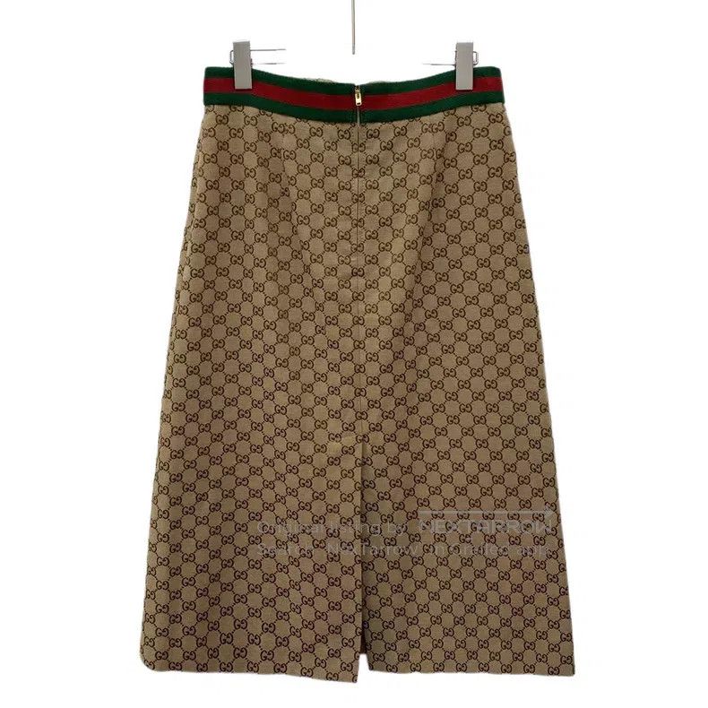 Gucci Gucci Dark brown logo jacquard full print cotton casual ha Size 28" / US 6 / IT 42 - 2 Thumbnail