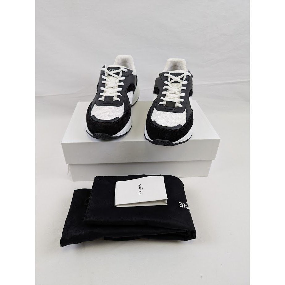 Celine o1rshd1 Low Lace-Up Sneakers in Black/Optic White Size US 12 / EU 45 - 12 Thumbnail
