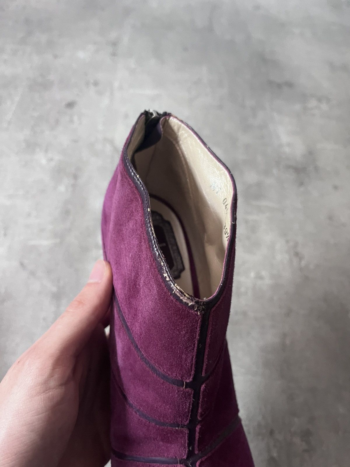 Dior Christian Dior ankle heels purple leather suede Size US 9.5 / IT 39.5 - 12 Thumbnail