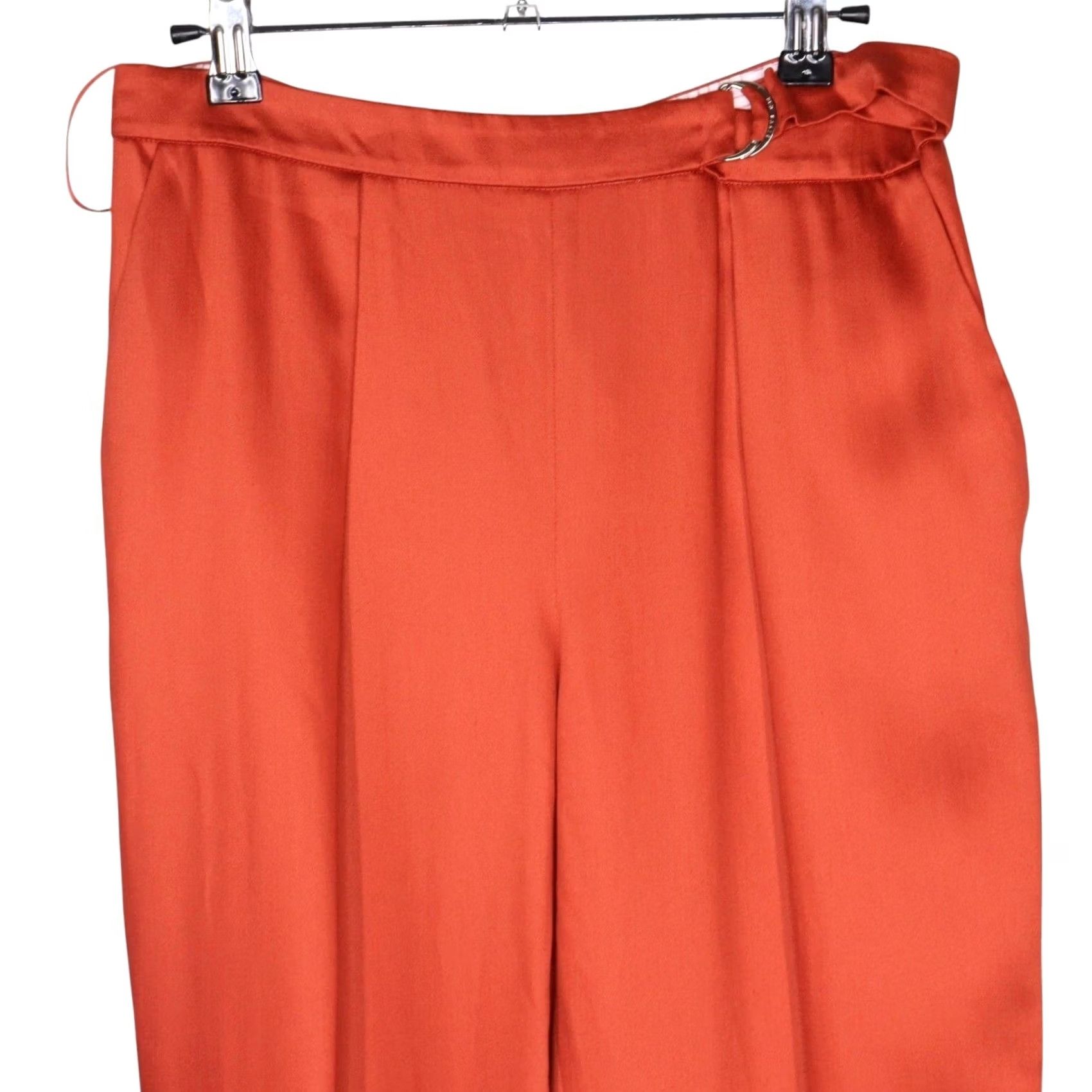 Ted Baker Ted Baker Womens Camilat Pants Sz 2 Rust Satin Career Office Tapered Trouser NWT Size 26" / US 2 / IT 38 - 2 Thumbnail