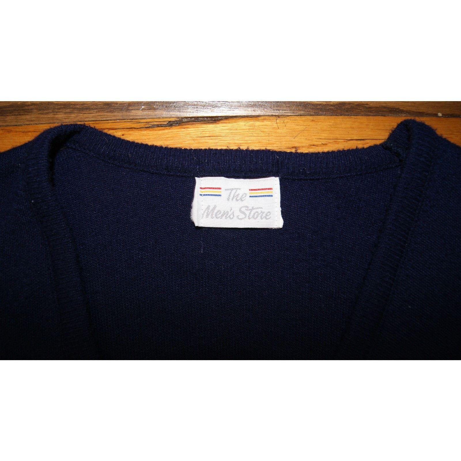 Vintage VTG The Mens Store JcPenney Mens XL Navy Vneck Sweater Vest Size US XL / EU 56 / 4 - 3 Thumbnail