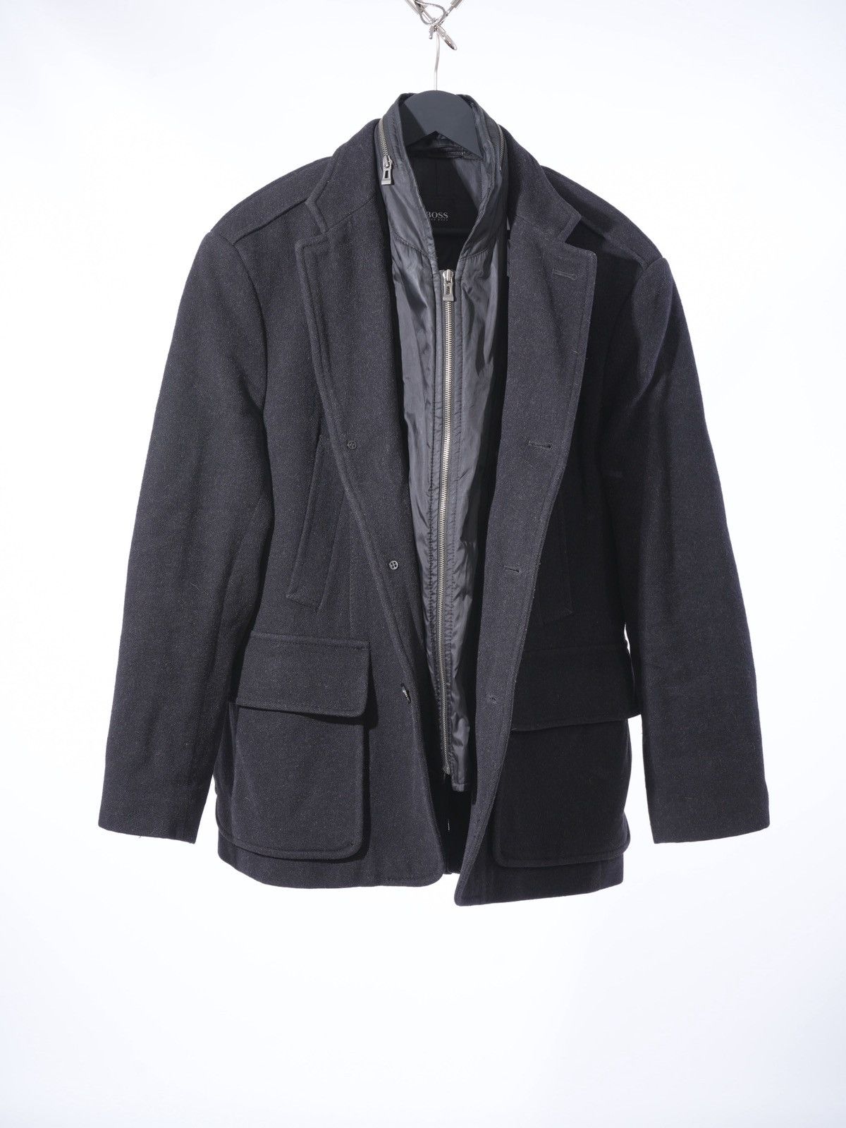 Hugo Boss Hugo Boss Wool & Cashmere Heavy Coat Zip 54 Size US L / EU 52-54 / 3 - 3 Thumbnail