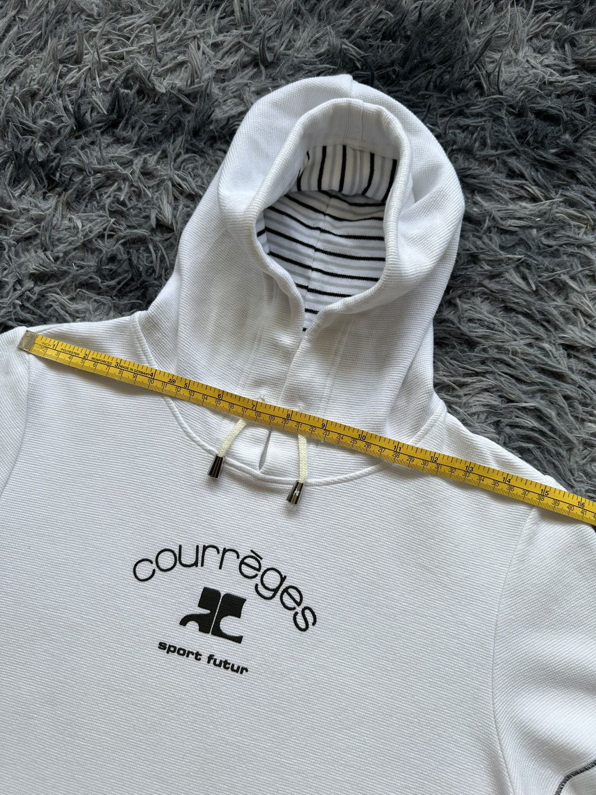 Andre Courreges × Courreges 1990's Courreges hoodie white Size US M / EU 48-50 / 2 - 9 Thumbnail