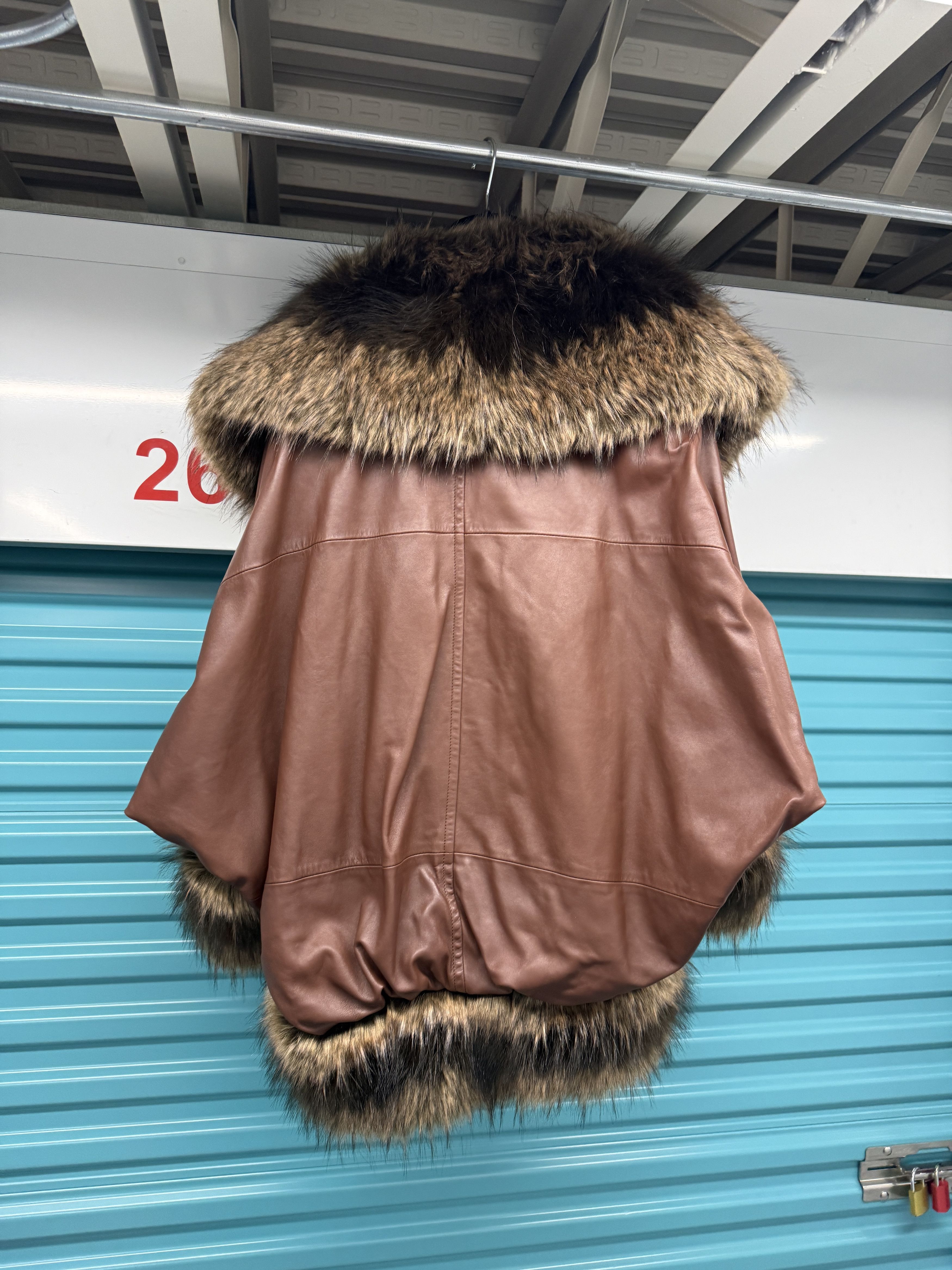 Saint Laurent Paris SAMPLE W22 Lamb Leather Faux Fur Coat Size S / US 4 / IT 40 - 3 Thumbnail