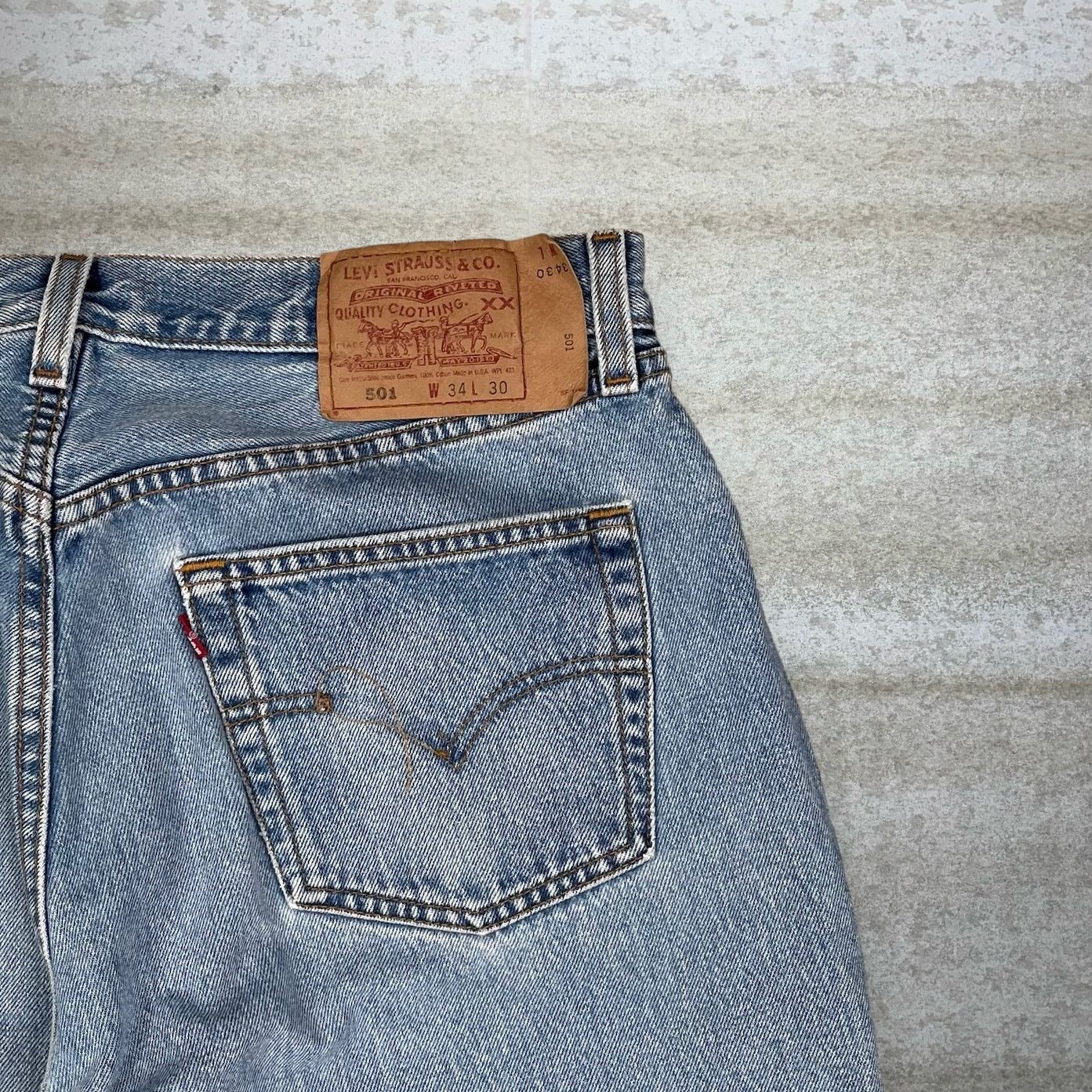 Levi's Vintage 90s Levis Jeans 34x30 Regular Straight Light Wash Size US 34 / EU 50 - 3 Thumbnail