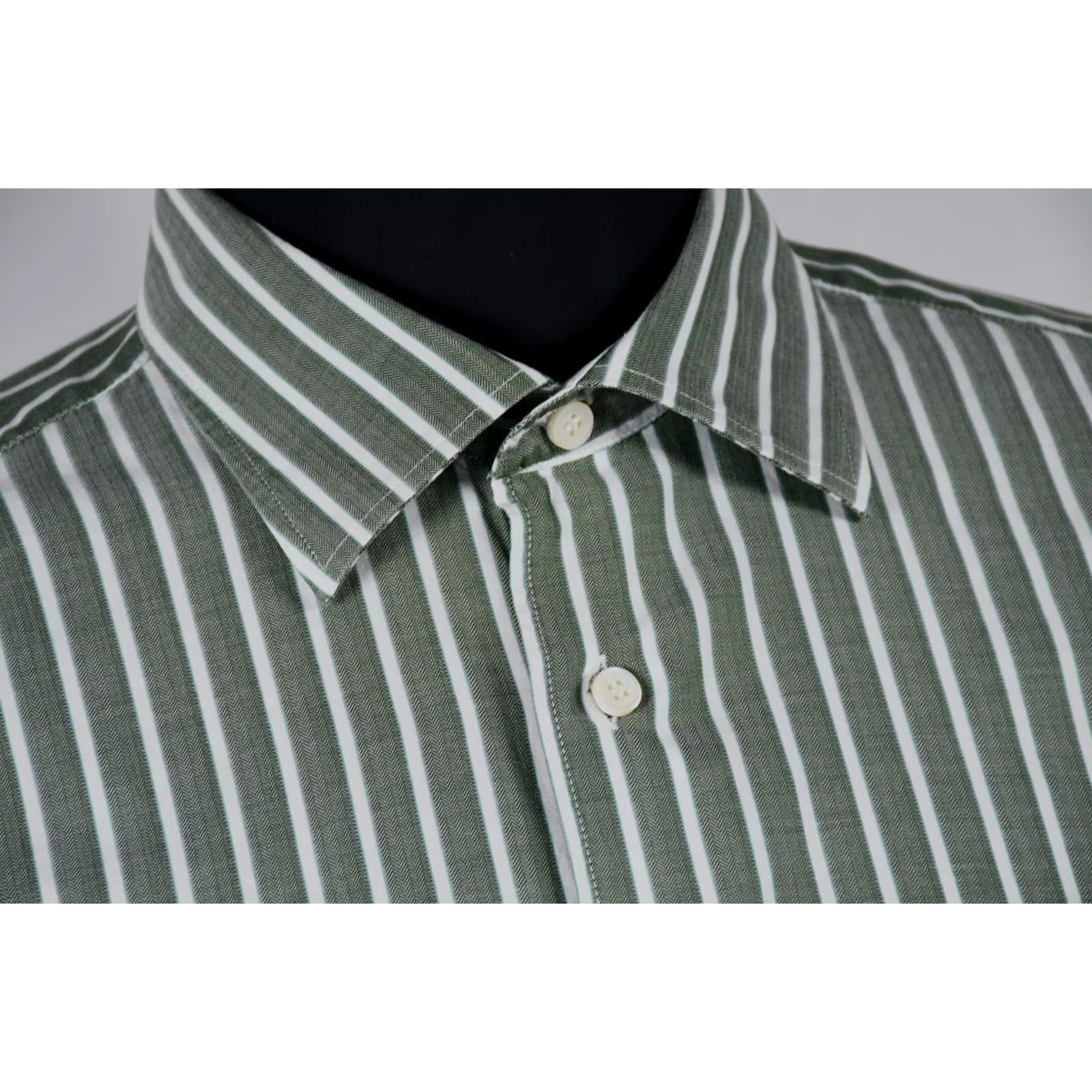 Ermenegildo Zegna Ermenegildo Zegna Long Sleeve Shirt Striped Button-Up 2XL Men Multicolor Cotton Classic Chest 24.8in Back 31.89in Front 25.98in Italy Brand Mens Size US XXL / EU 58 / 5 - 5 Thumbnail