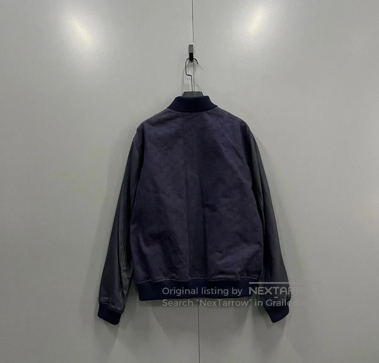 Louis Vuitton Blue XL er Jacket with Leather Sleeves. Size US XL / EU 56 / 4 - 2 Thumbnail
