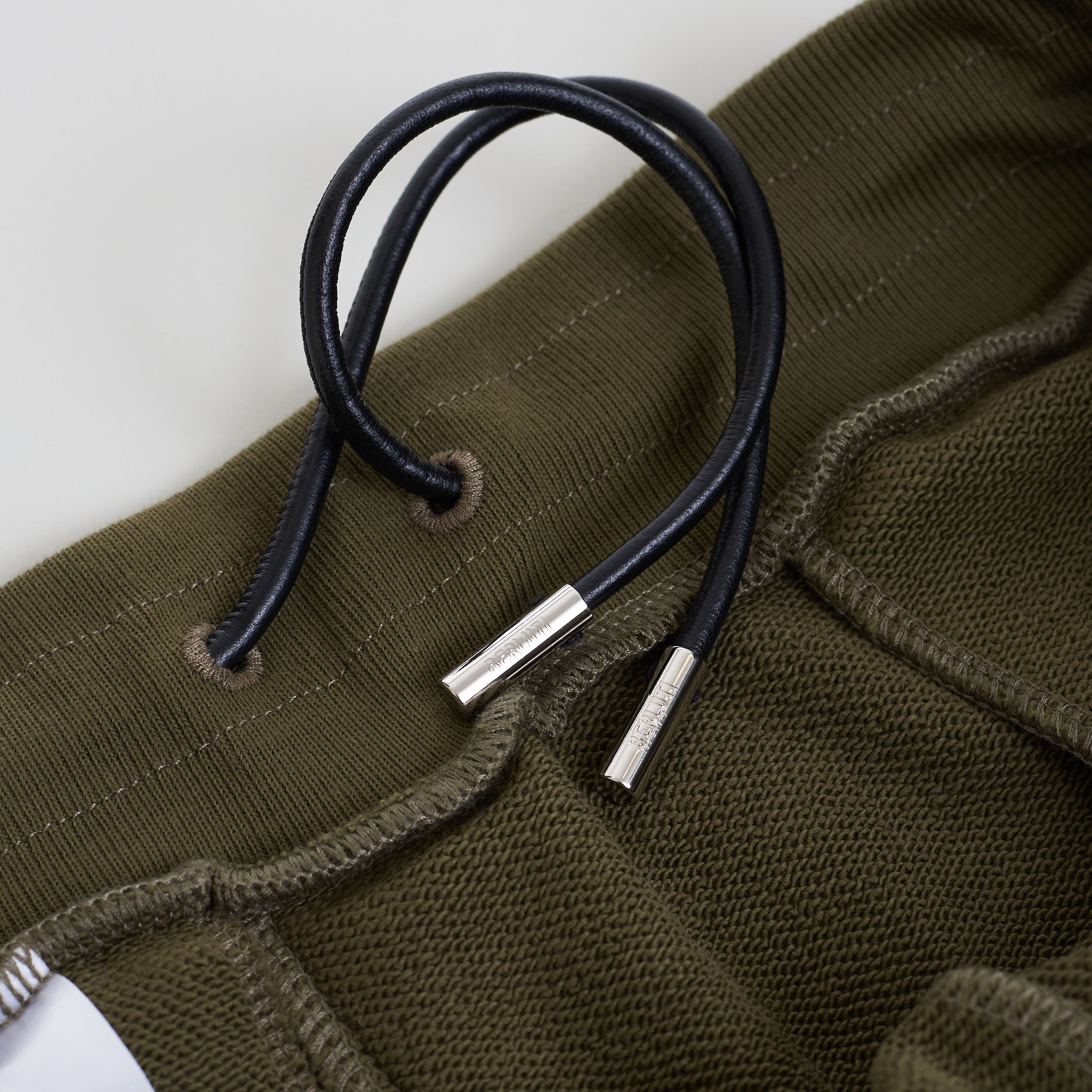 Berluti Jogging Trousers With Embroidered Logo In Khaki Green Cotton Size US 32 / EU 48 - 11 Thumbnail