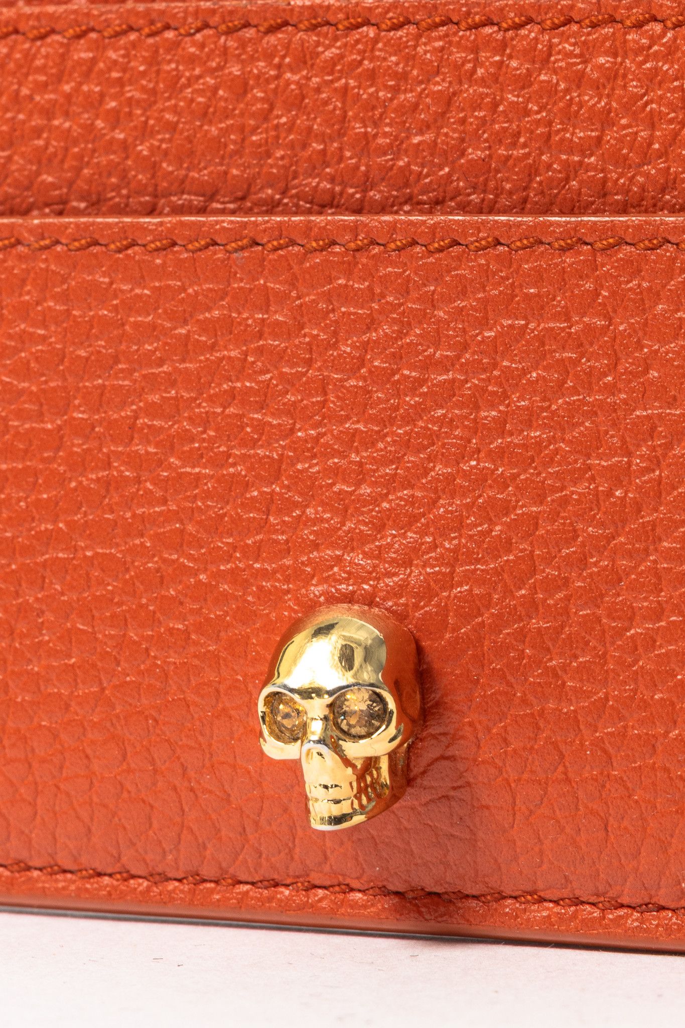 Alexander McQueen Alexander McQueen Flame Grained Leather Skull Cardholder Size ONE SIZE - 6 Thumbnail