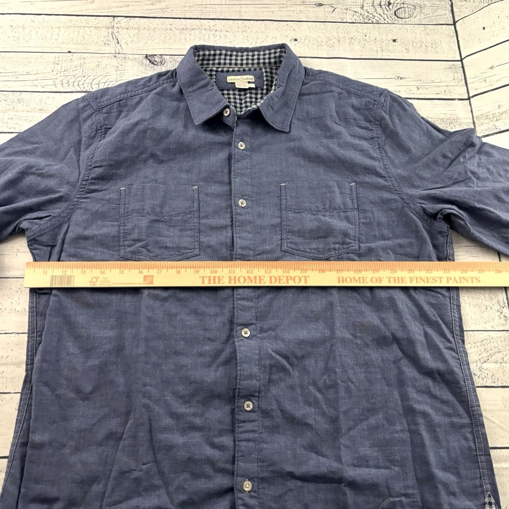 Carbon2Cobalt Carbon 2 Cobalt Button-Up Long Sleeve Shirt Men's L Blue Cotton Shirt Size US L / EU 52-54 / 3 - 4 Thumbnail