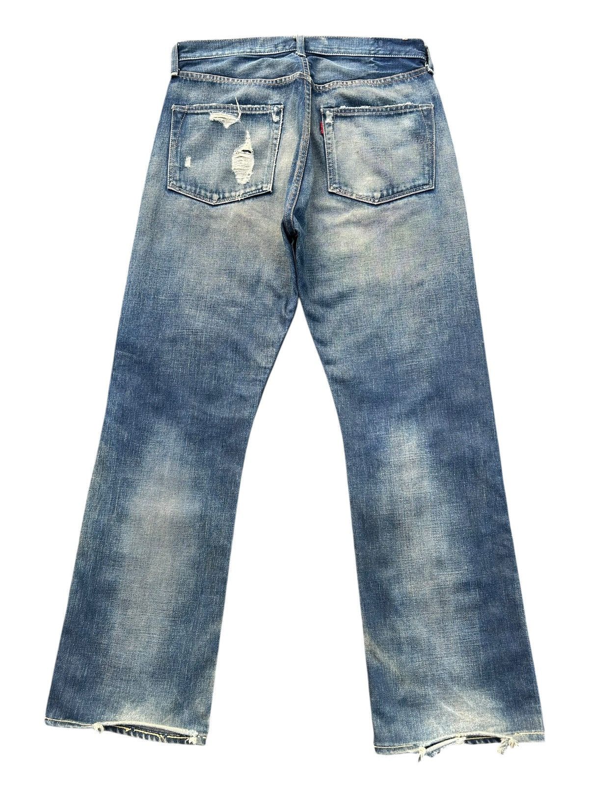 Kapital Thrashed Vintage Levis Big E Selvedge Distressed Denim jeans Size US 32 / EU 48 - 2 Thumbnail