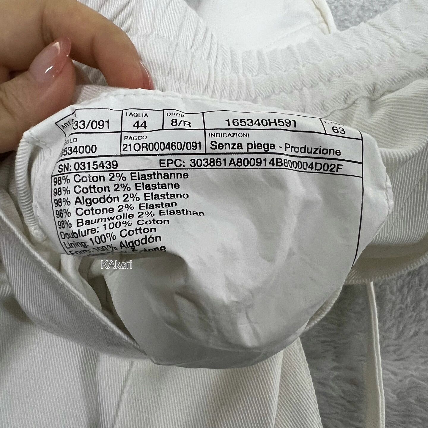 Hermes HERMES White Elastic Waist Straight-Leg Pants Size US 28 / EU 44 - 4 Thumbnail