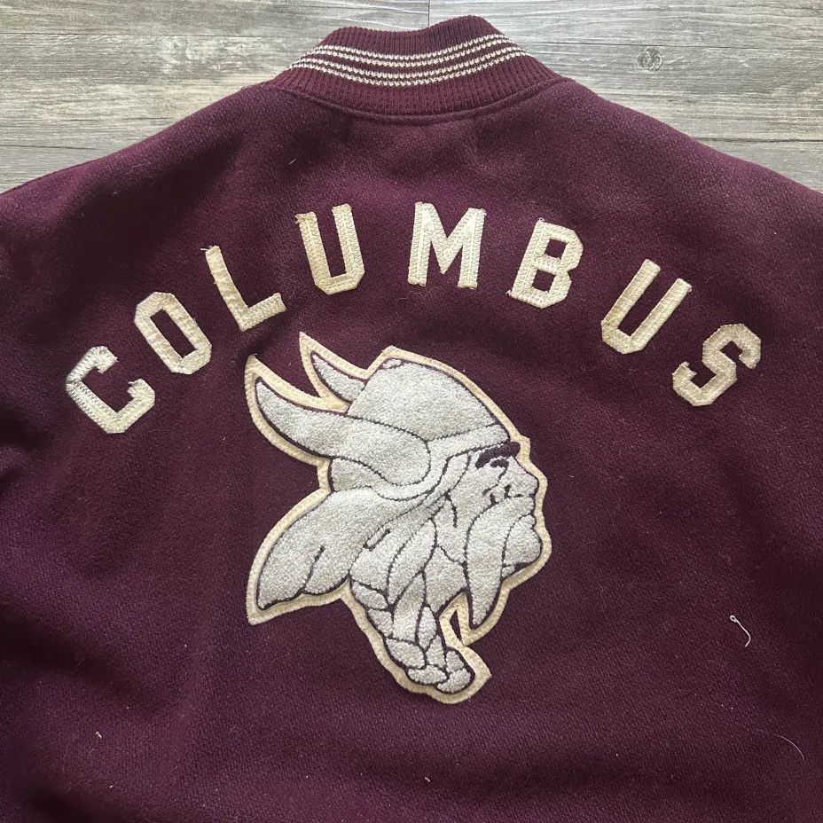 Other Vintage 40s Columbus Academy Vikings Varsity Jacket Size US L / EU 52-54 / 3 - 2 Thumbnail