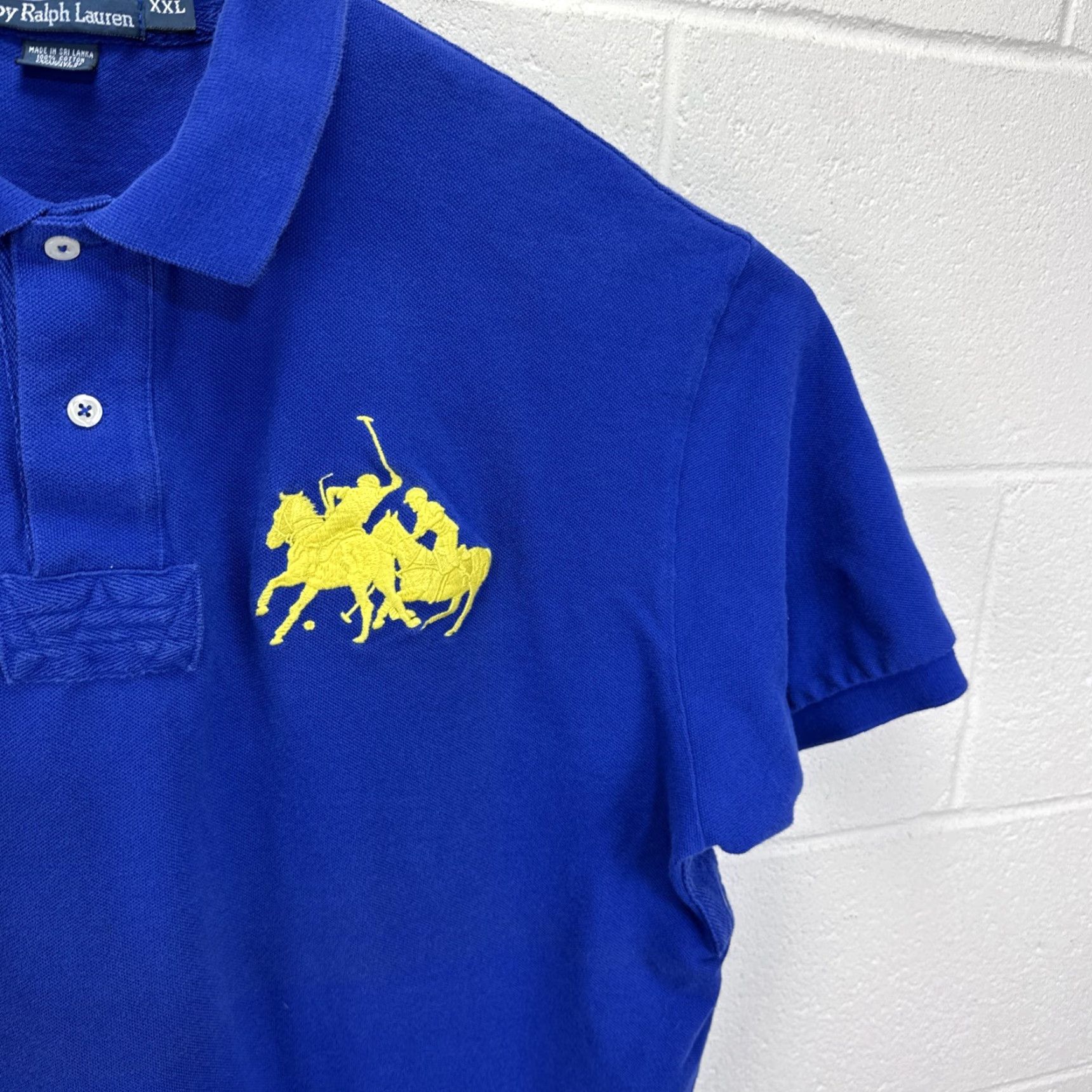 Polo Ralph Lauren Polo Ralph Lauren Shirt Mens XXL Polo Royal Blue Dueling Ponies Rugby Patch 3 Patch Polo Ralph Lauren Big Pony 90s Preppy Sports Mens Polo Shirt Size US XXL / EU 58 / 5 - 5 Thumbnail