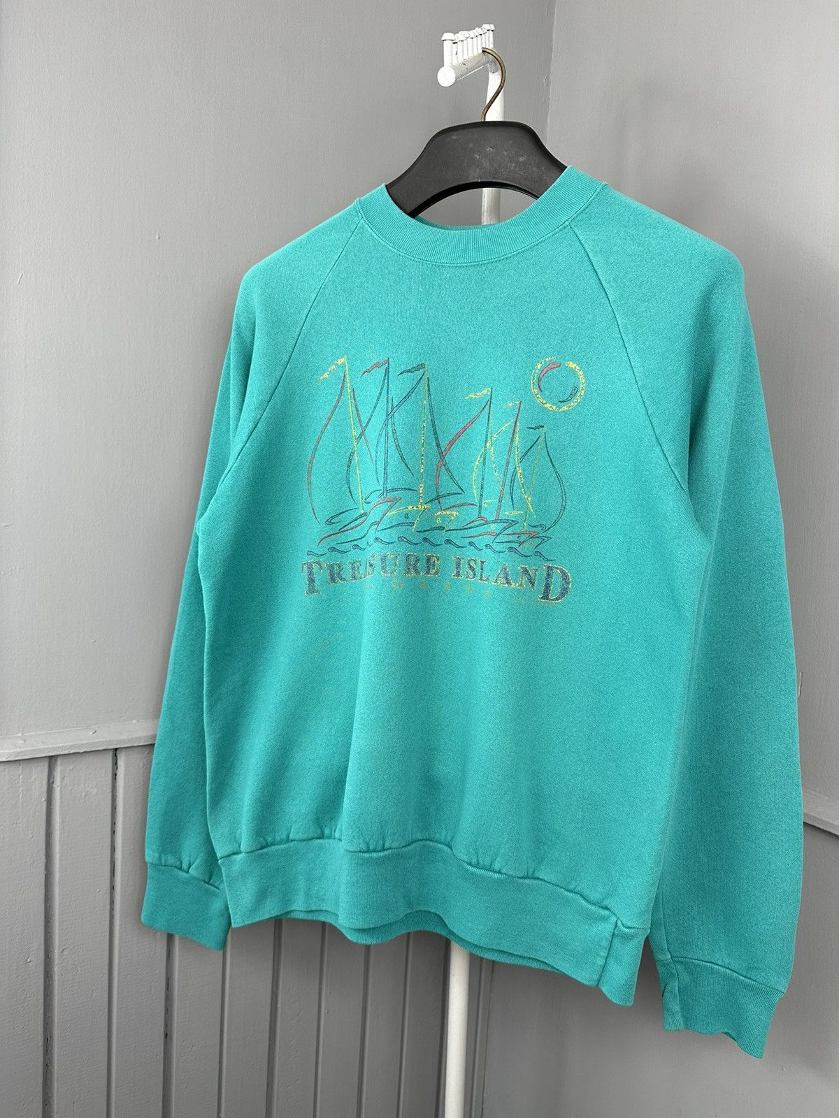 Vintage 90s Oneita Florida Treasure Island Vintage Sweatshirt Size US L / EU 52-54 / 3 - 4 Thumbnail