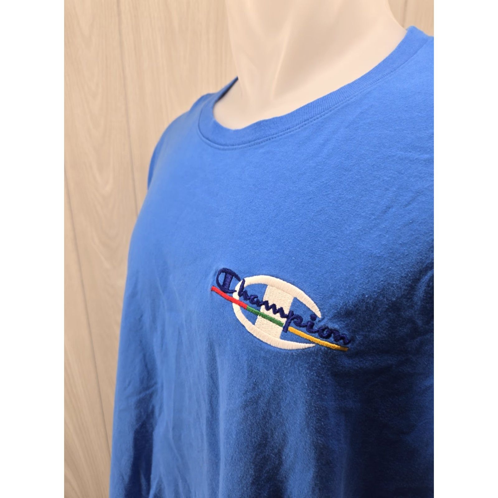 Champion Champion T Shirt Men 2XL Blue Embroidery Logo Crew Neck Short Sleeve Sports Logo Vintage: No (omit) Size US XXL / EU 58 / 5 - 5 Thumbnail