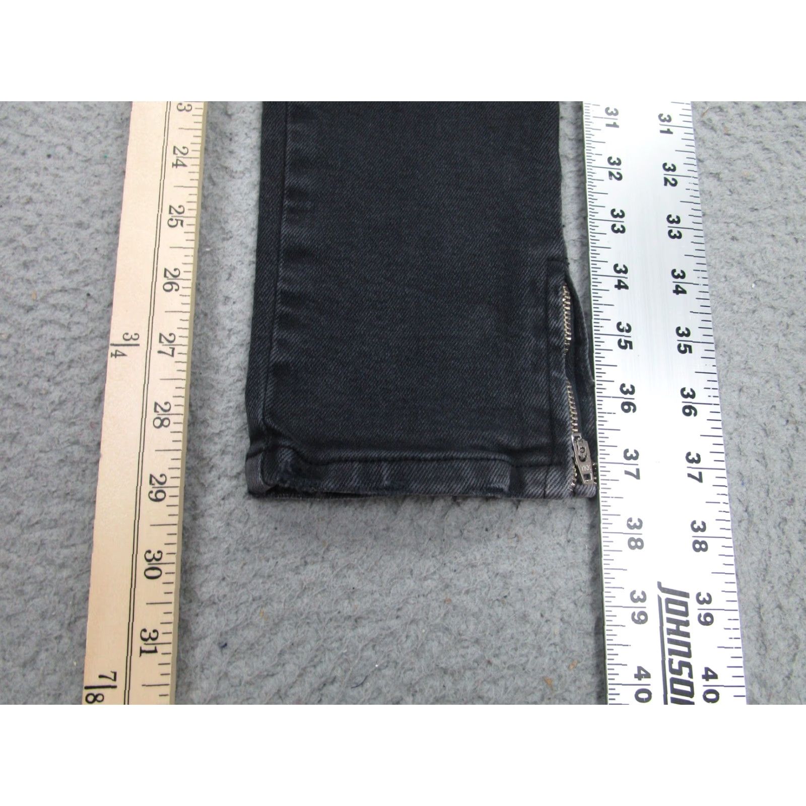 Ksubi Ksubi Jeans Womens 8 Black Skinny Distressed Zip Hem Stretch Denim Australia Size 30" / US 8 / IT 44 - 2 Thumbnail