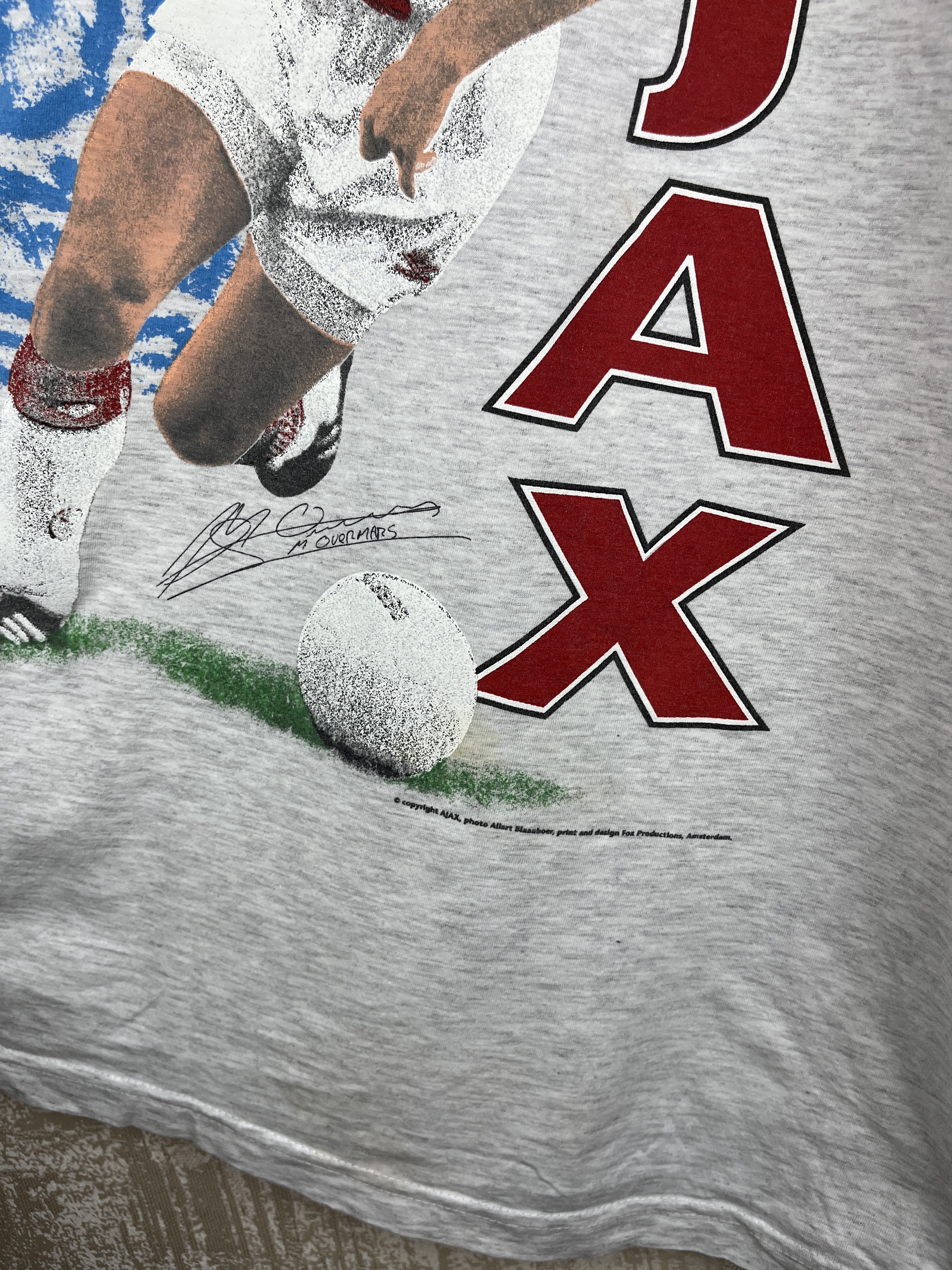 Vintage 90's AJAX Amsterdam Marc Overmars Fox Athletic Vintage Size US M / EU 48-50 / 2 - 12 Thumbnail