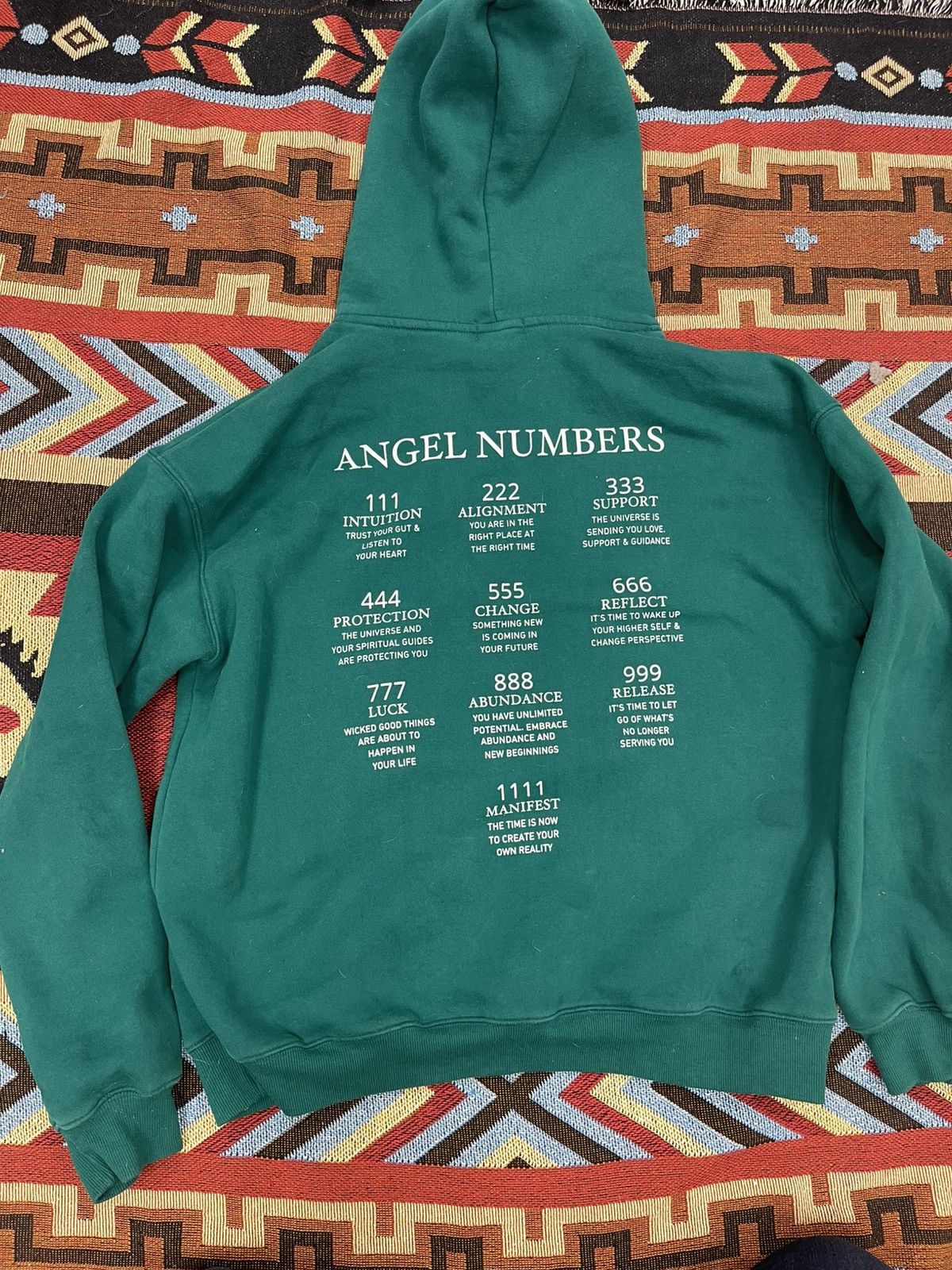 Designer 1987 ANGEL NUMBERS HOODIE IN LUCKY GREEN Size M / US 6-8 / IT 42-44 - 5 Thumbnail