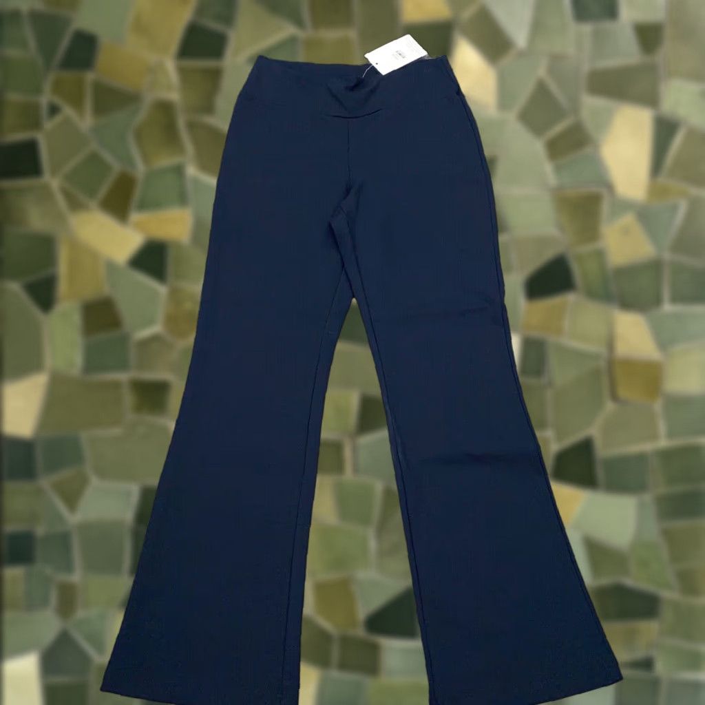 Vintage Chatoyant Womens Leggings Small Blue Mid Rise Pockets Stretch Size 28" / US 6 / IT 42 - 1 Thumbnail