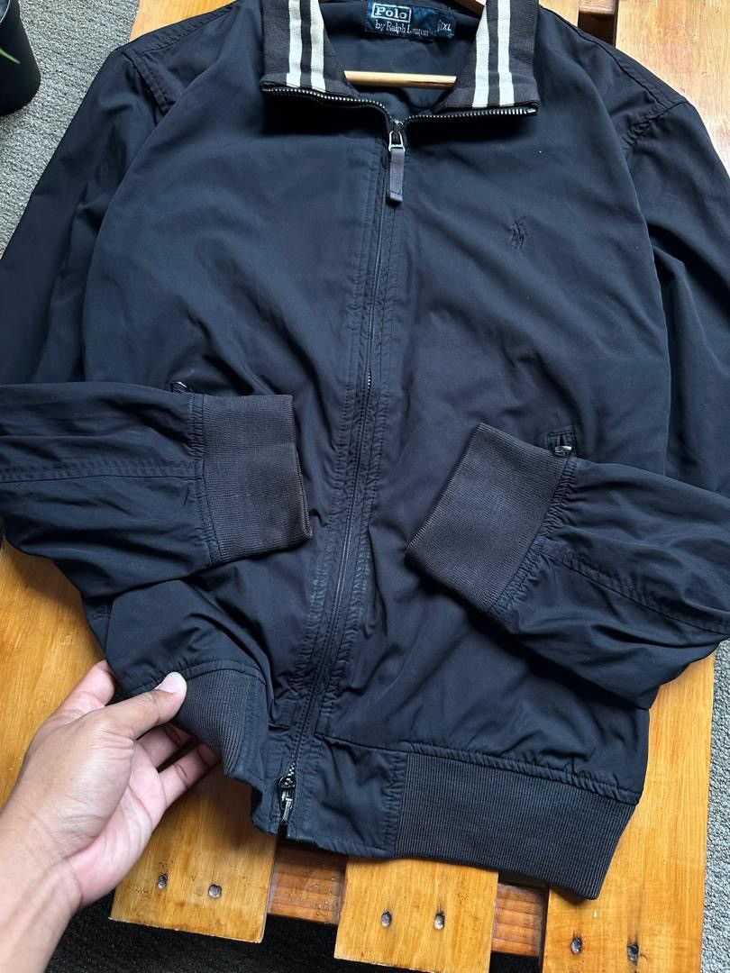 Designer × Polo Ralph Lauren × Vintage VINTAGE POLO RALPH LAUREN JACKET LOGO PONY BLACK ON BLACK Size US XL / EU 56 / 4 - 2 Thumbnail