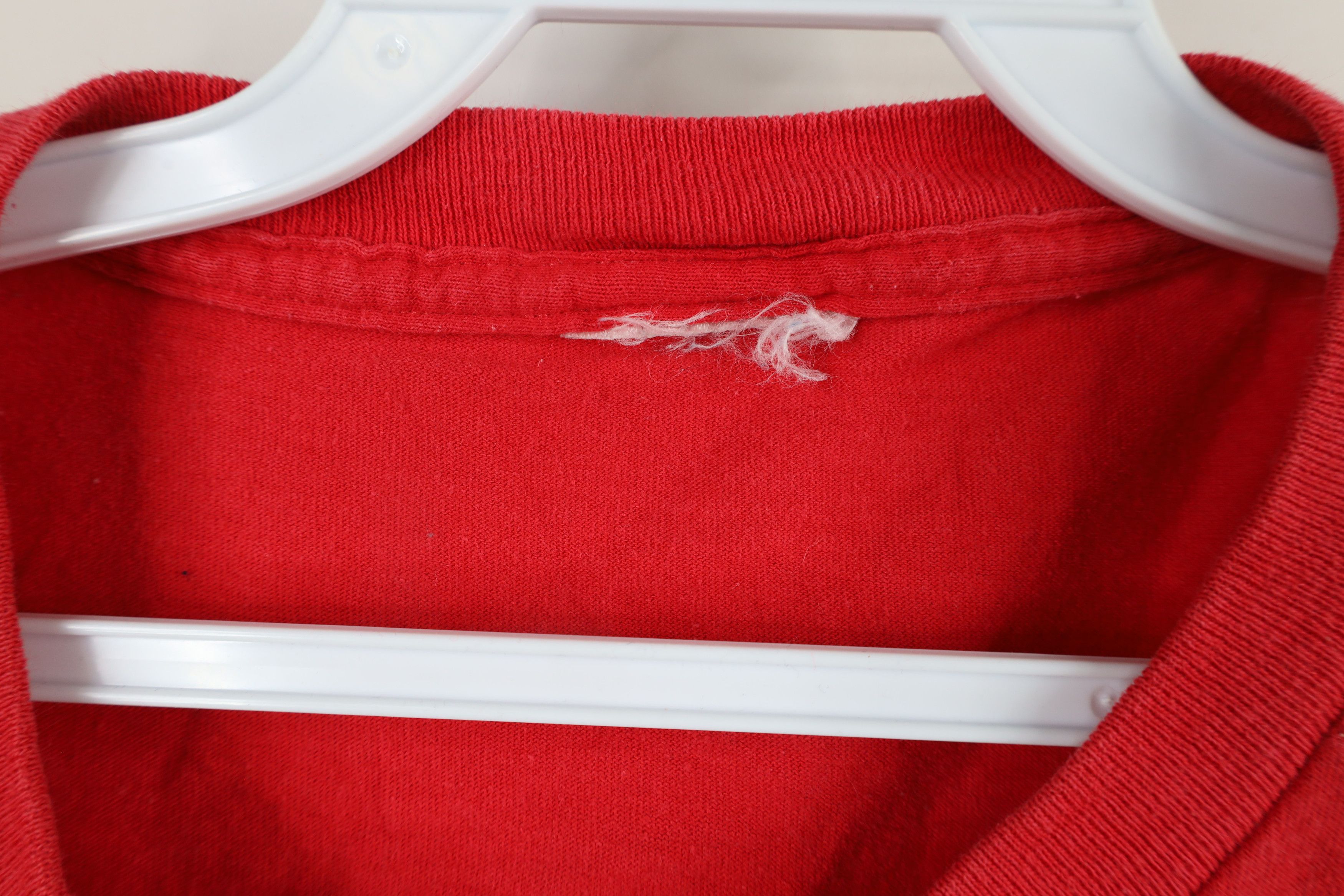 Nike × Vintage Vintage 90s Nike Soccer Coaches Big Swoosh T-Shirt Red Size US XL / EU 56 / 4 - 5 Thumbnail