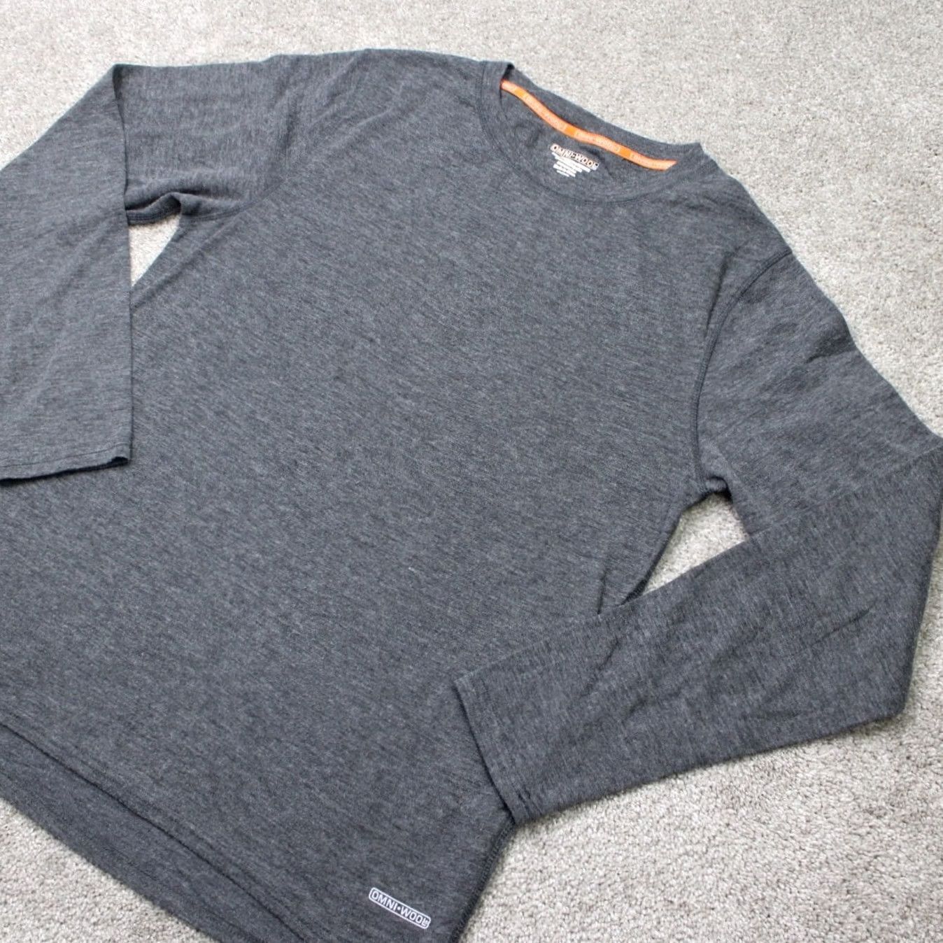 Vintage Omni-Wool Base Layer Shirt Mens XL Gray Wool Blend Poly Lined Long Sleeve Size US XL / EU 56 / 4 - 2 Thumbnail