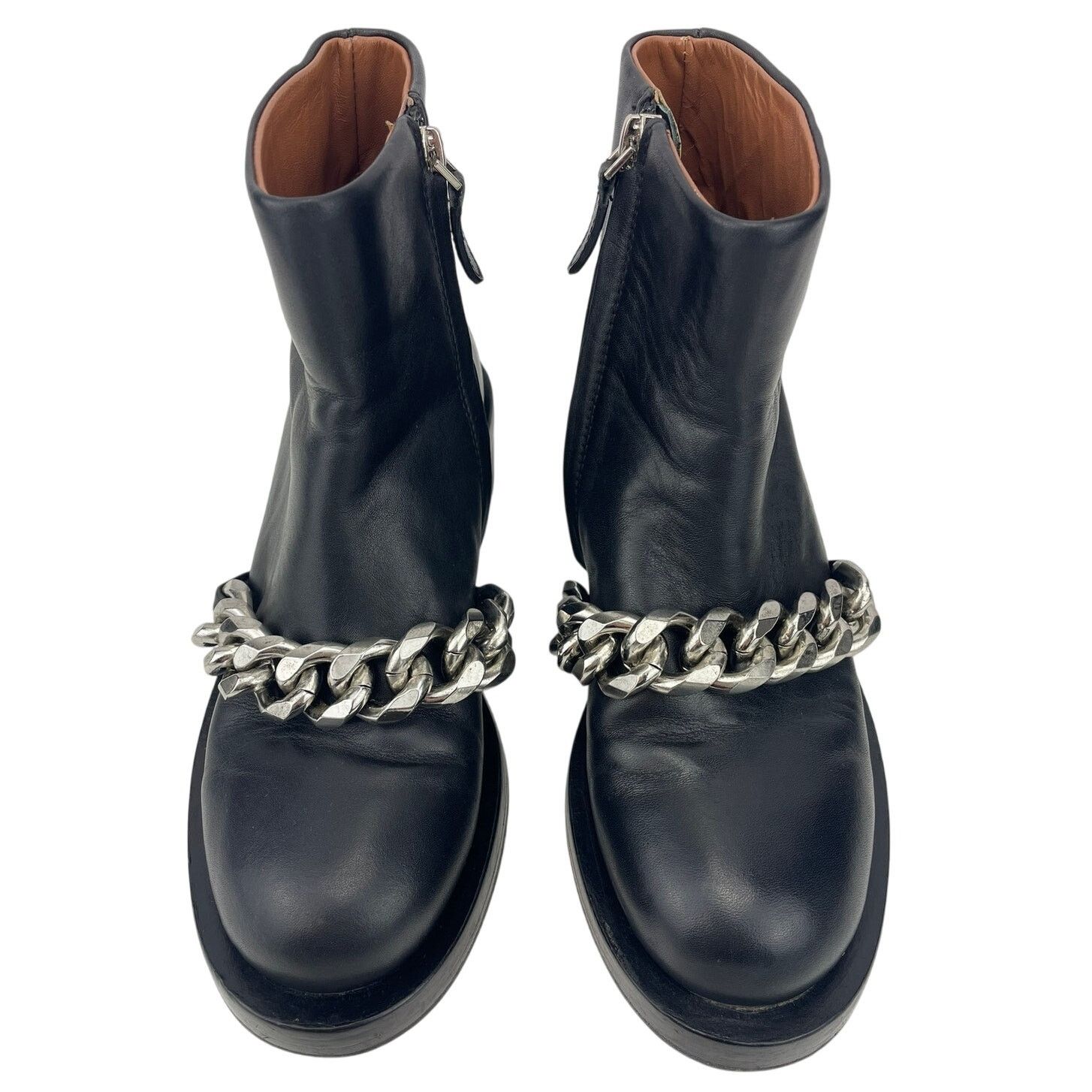 Givenchy GIVENCHY Leather Chain Combat Ankle Zip Boot (36) Y2K Paris Size US 6 / IT 36 - 4 Thumbnail