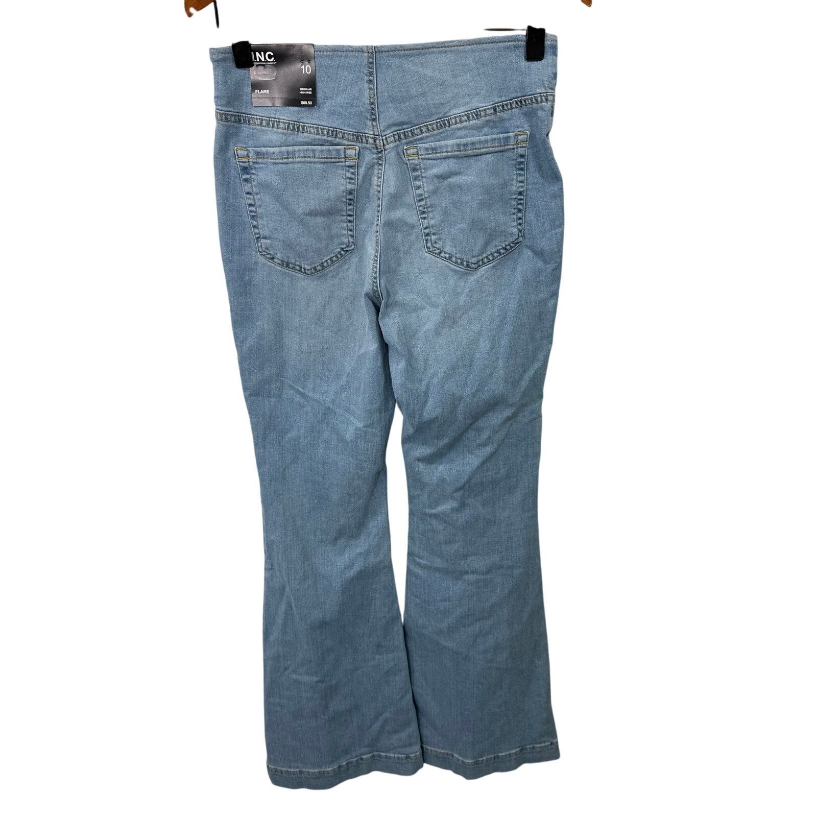 Macys INC International Concepts Jeans 10 Pull On Flare NEW # G620 Size 32" / US 10 / IT 46 - 5 Thumbnail