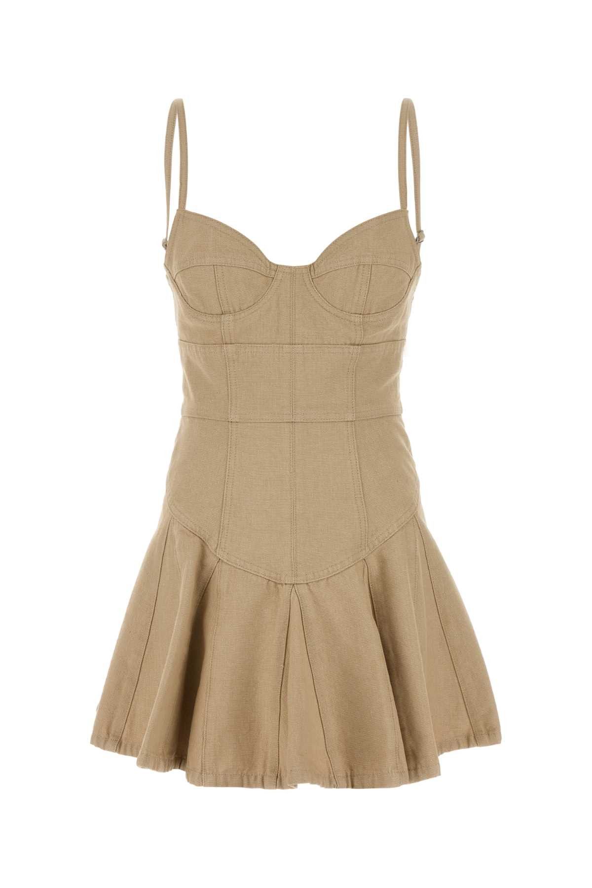 Dsquared2 Sand Denim Mini Dress Size XS / US 0-2 / IT 36-38 - 1 Thumbnail