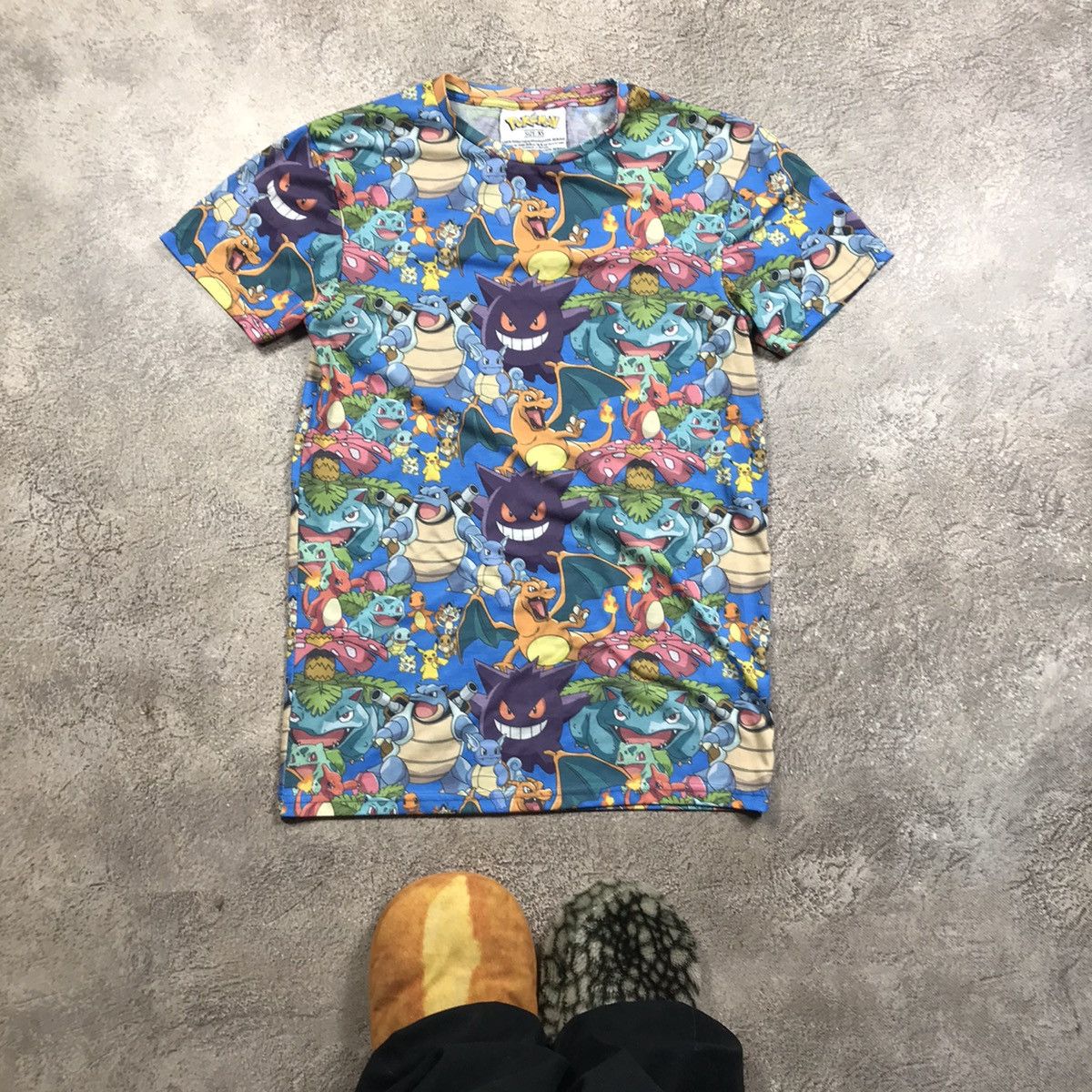 Vintage Vintage 90s Pokemon All Over Print Graphic Tee Y2K Rave XS Size US XS / EU 42 / 0 - 1 Thumbnail
