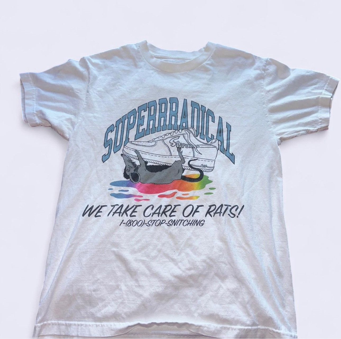 Superrradical Superrradical "We Take Care of Rats" Graphic Tee - Rare Size US M / EU 48-50 / 2 - 1 Thumbnail