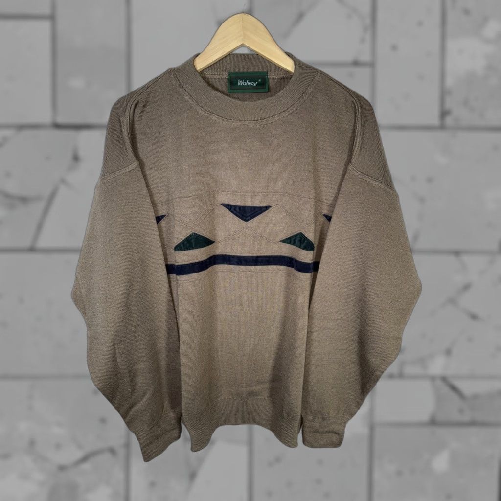 Vintage VTG Wolsey Brown WOOL BLEND Crew Neck Sweater Mens M Size US M / EU 48-50 / 2 - 1 Thumbnail