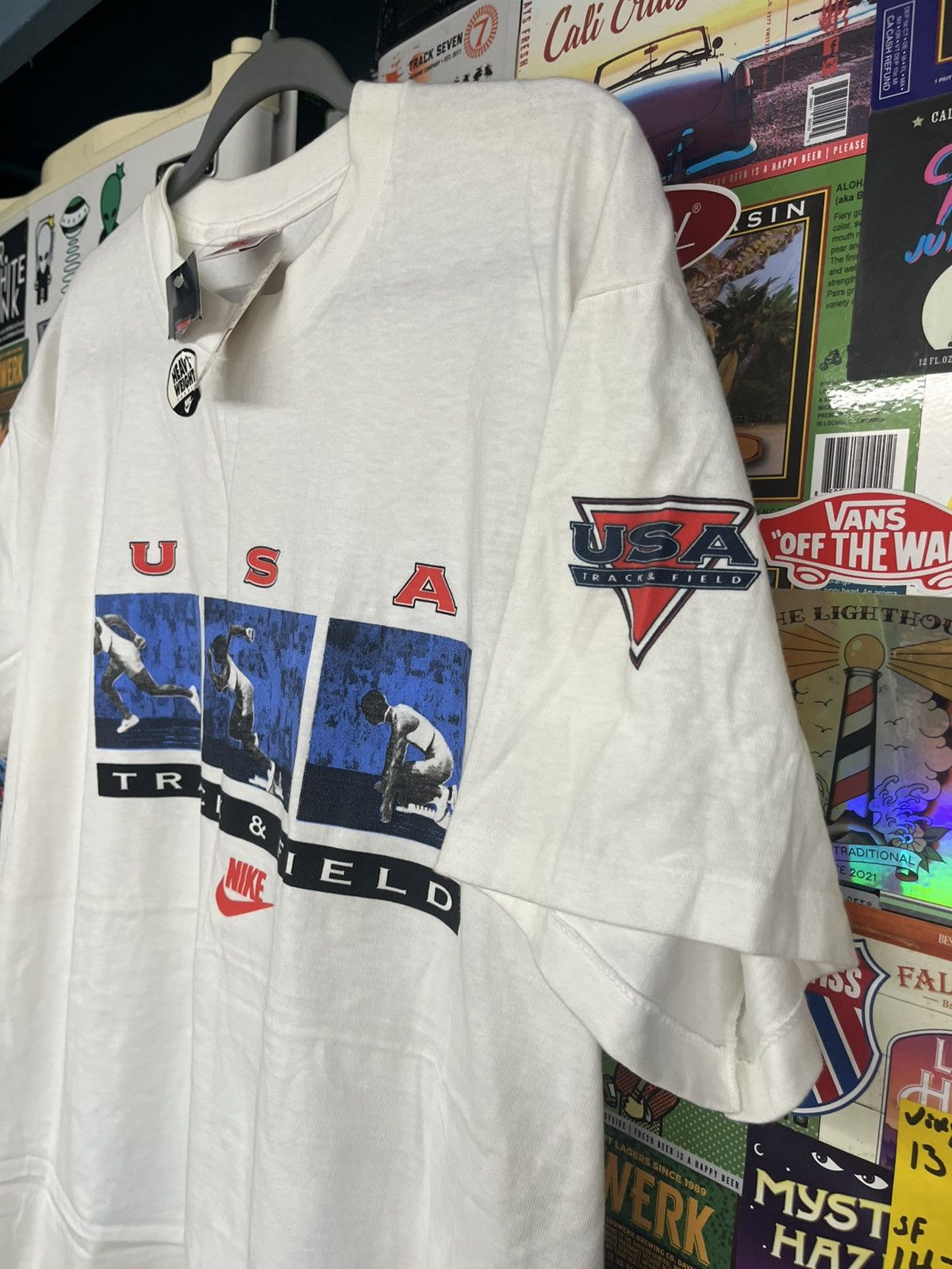 Nike Vintage 90s Nike Track & Field Made In USA Tee Size US L / EU 52-54 / 3 - 3 Thumbnail