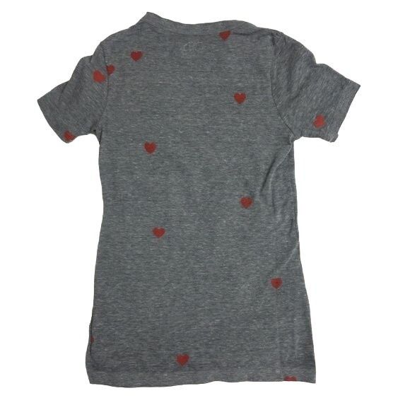 Chaser Brand Chaser Heather Grey Love Tee With Red Heart Print Size XS / US 0-2 / IT 36-38 - 4 Thumbnail