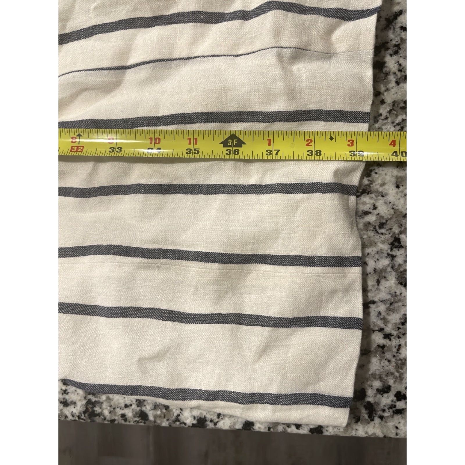 Theory Theory Dress Womens Size 10 White and Blue Linen Striped Wrap Sleeveless Knee-Length NWT Size L / US 10 / IT 46 - 3 Thumbnail