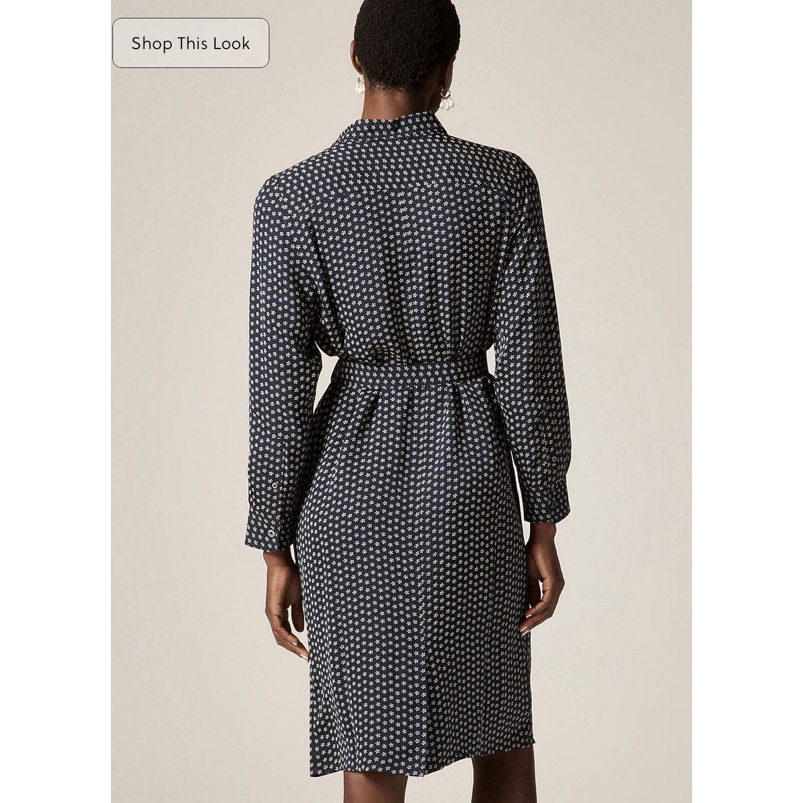 J.Crew J.Crew Tie-Waist Shirt-Dress In Daisy Floral Print Navy Sz 8 Size M / US 6-8 / IT 42-44 - 10 Thumbnail