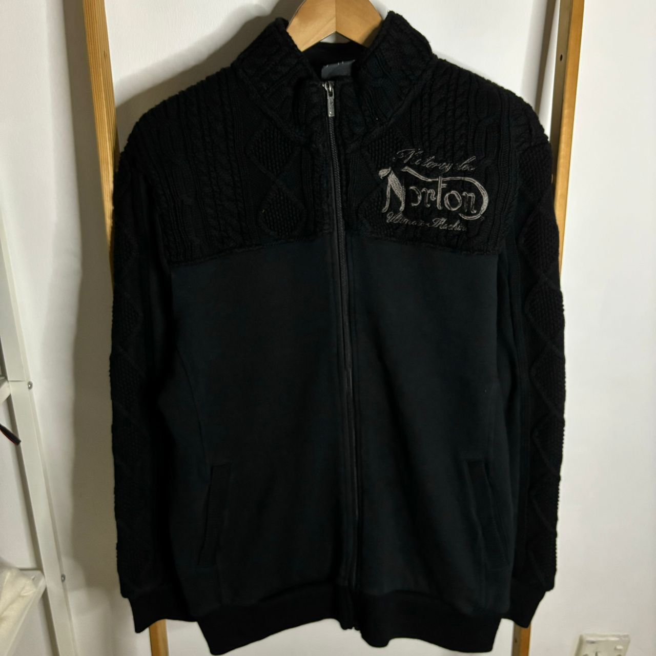 Norton × Vintage Vintage Norton Black Hoodie Size US XL / EU 56 / 4 - 1 Thumbnail