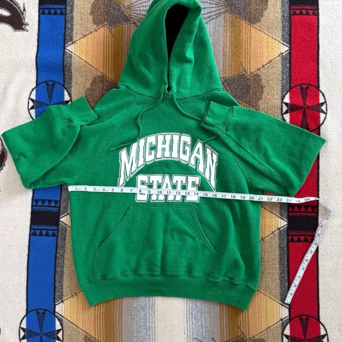 Vintage VINTAGE Michigan State University Hoodie Sweatshirt Shirt Men M Green 80s 90s College Sports University Pullover Sweatshirt Mens Size US M / EU 48-50 / 2 - 5 Thumbnail