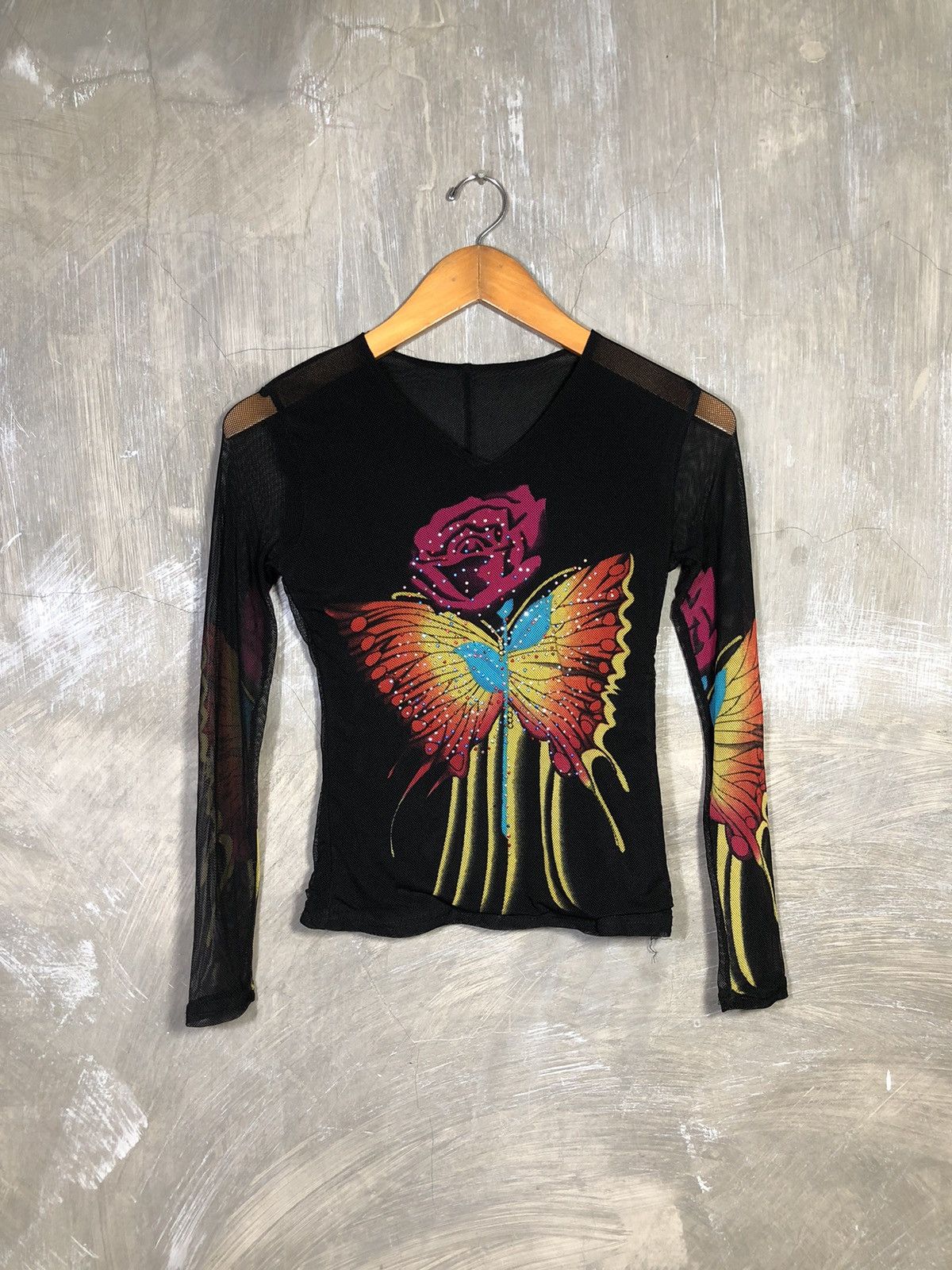 Japanese Brand Y2K Unknown Japanese Butterfly Mesh Size S / US 4 / IT 40 - 1 Thumbnail